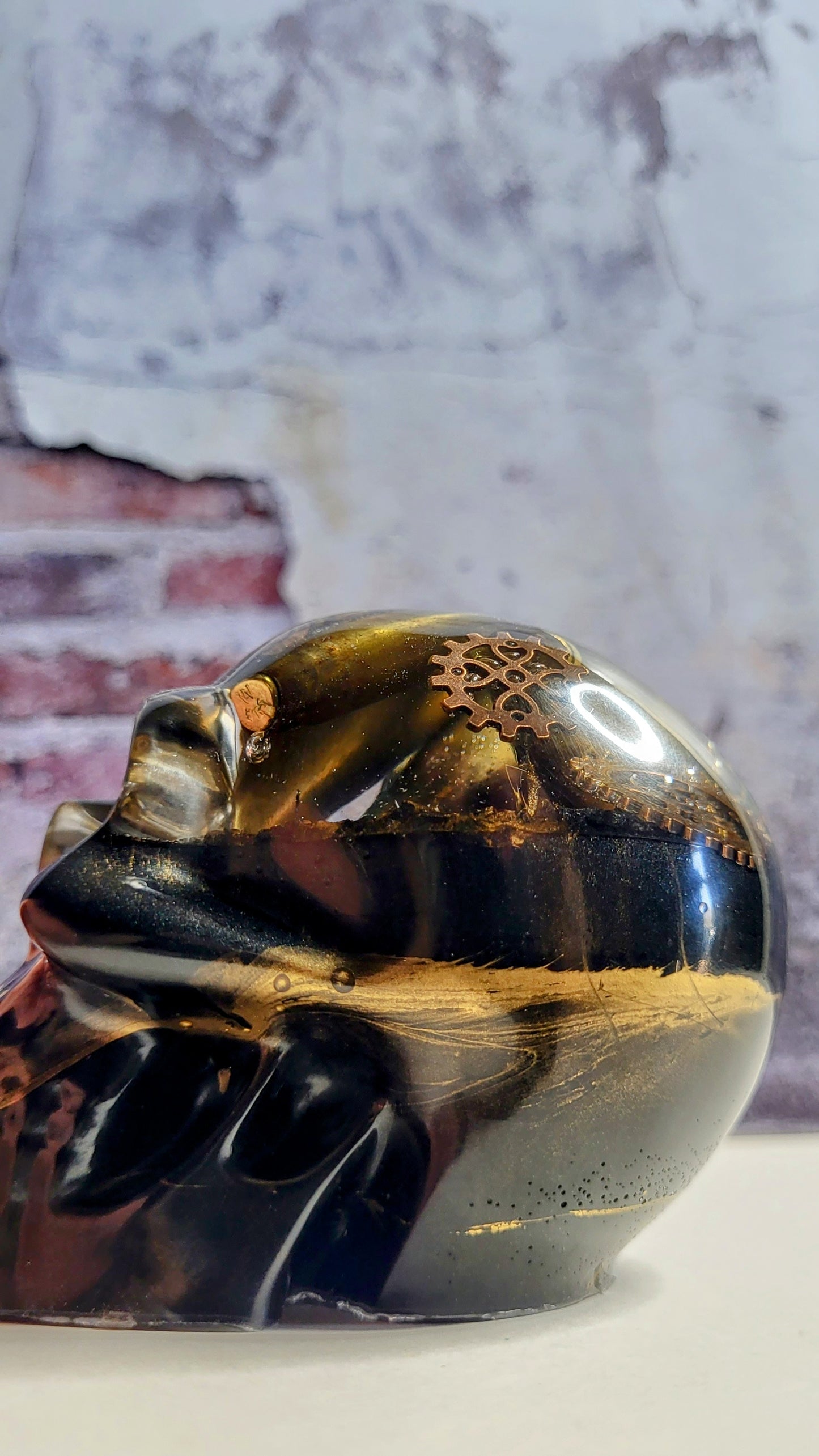 Gold Steampunk Skull