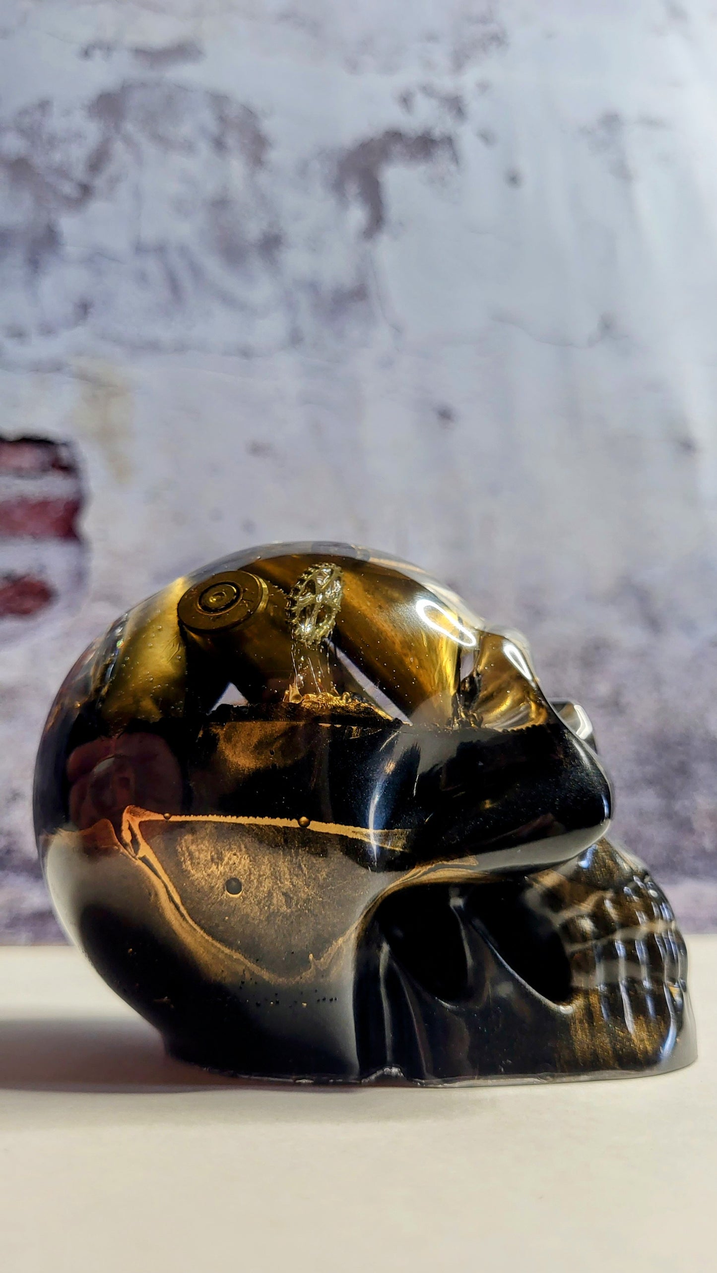 Gold Steampunk Skull