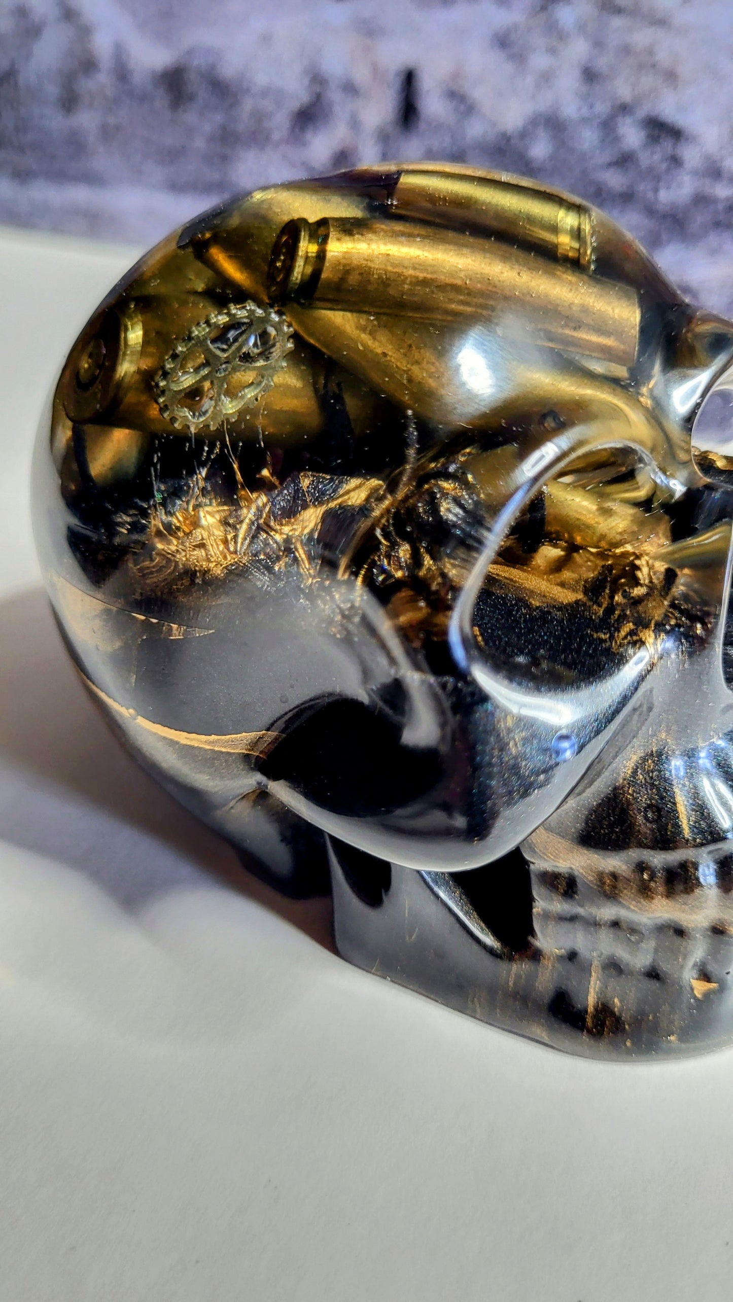 Gold Steampunk Skull