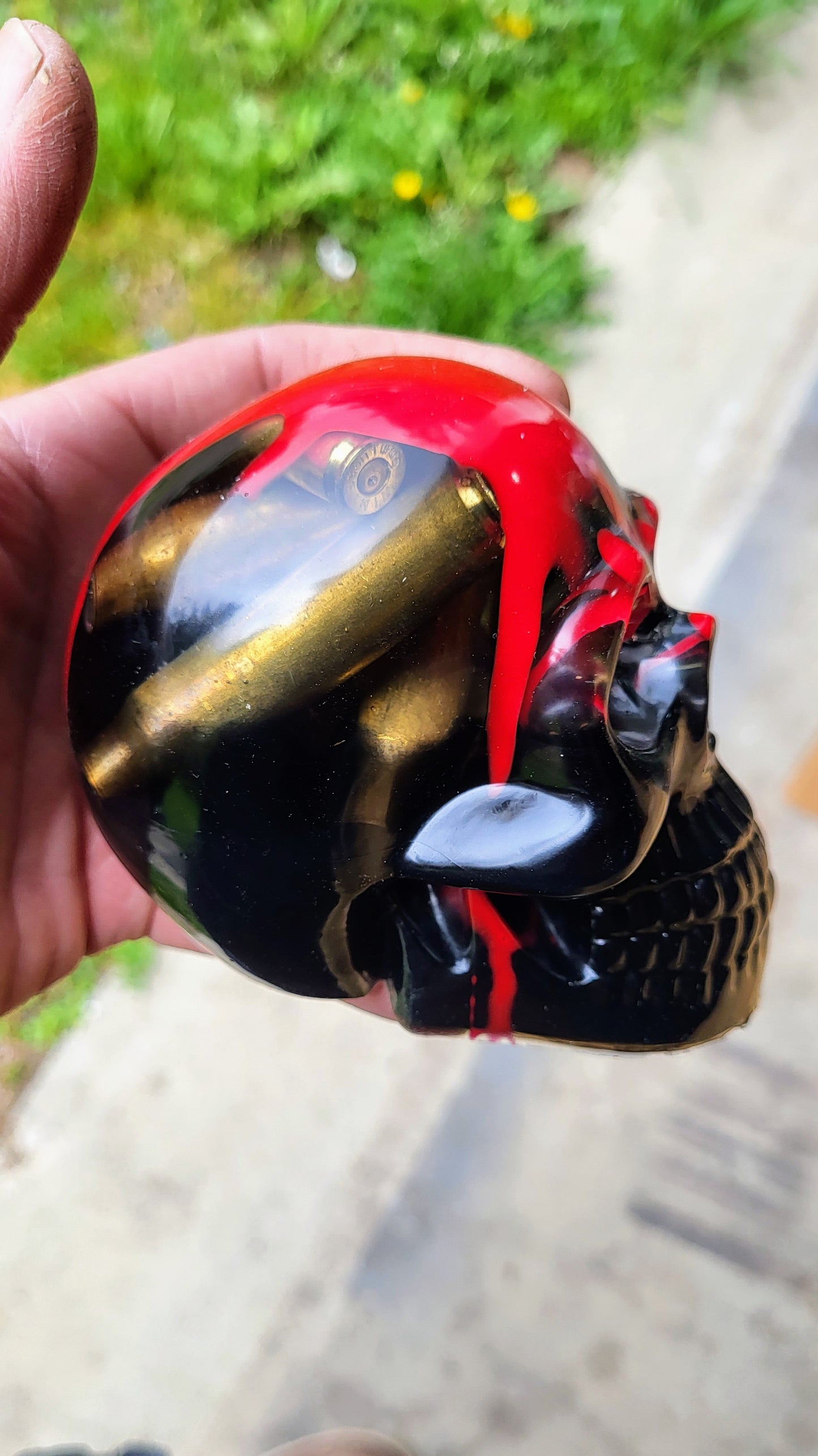 Red drip Skull