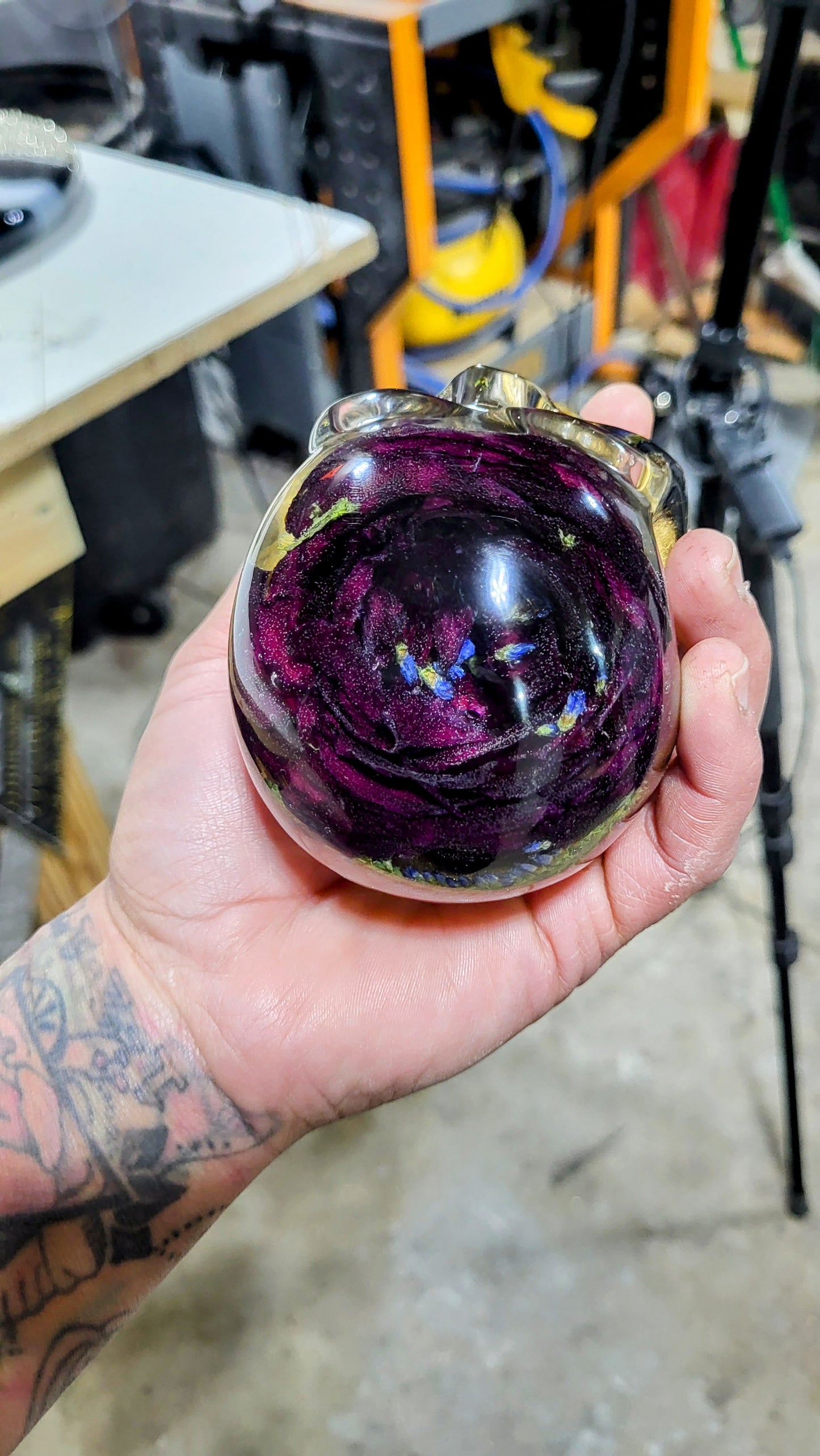 Black Gold Rose skull