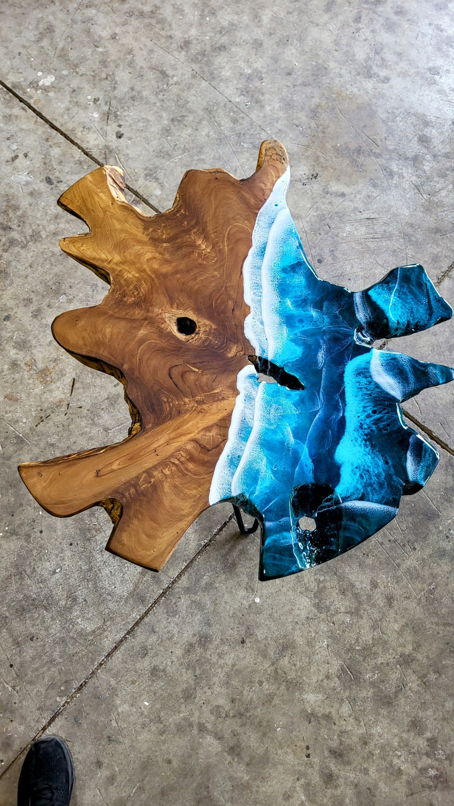 Live Edge Oceanscape Coffee Table
