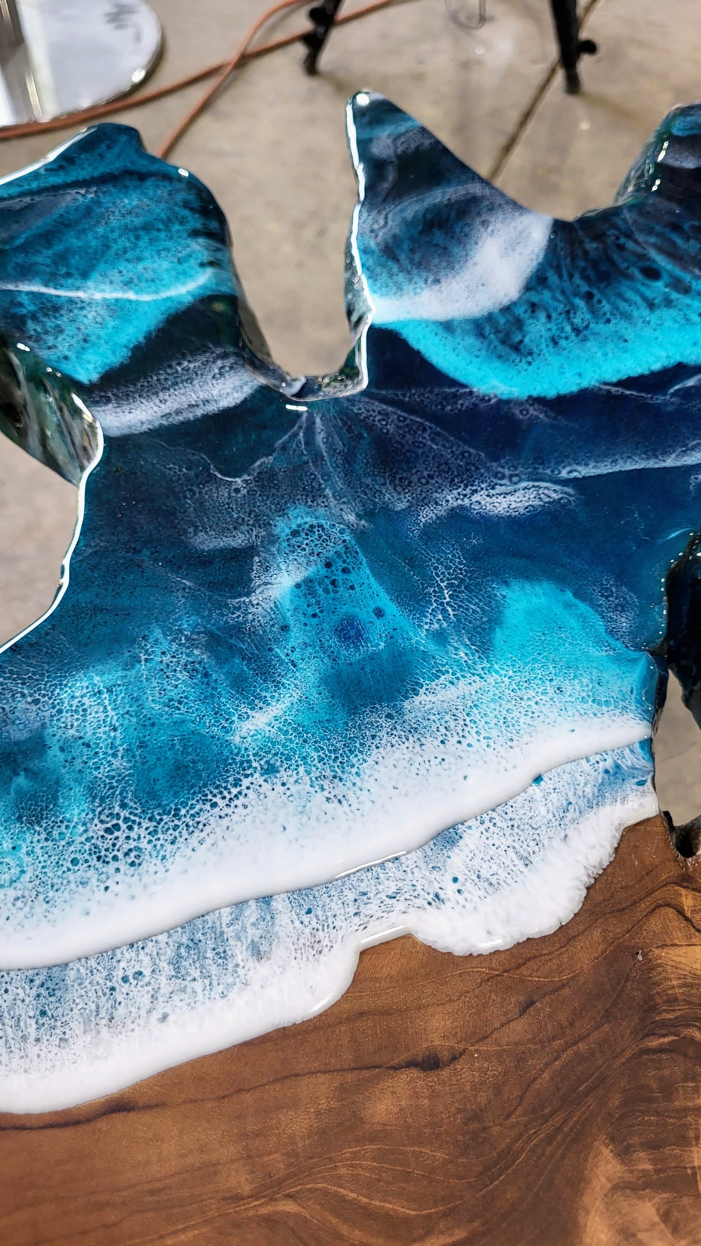 Live Edge Oceanscape Coffee Table