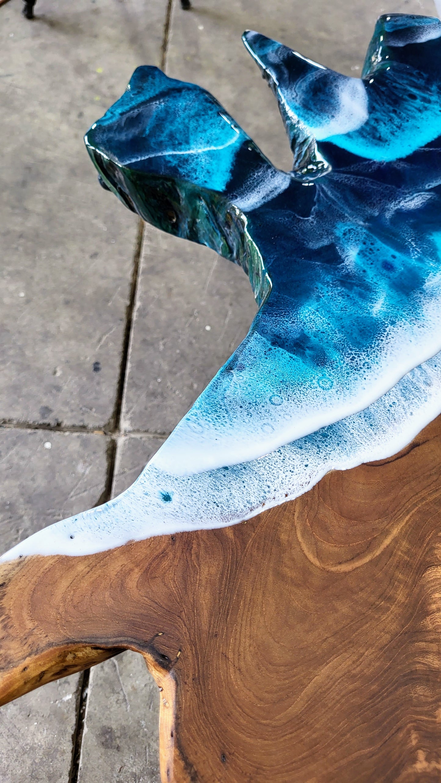 Live Edge Oceanscape Coffee Table