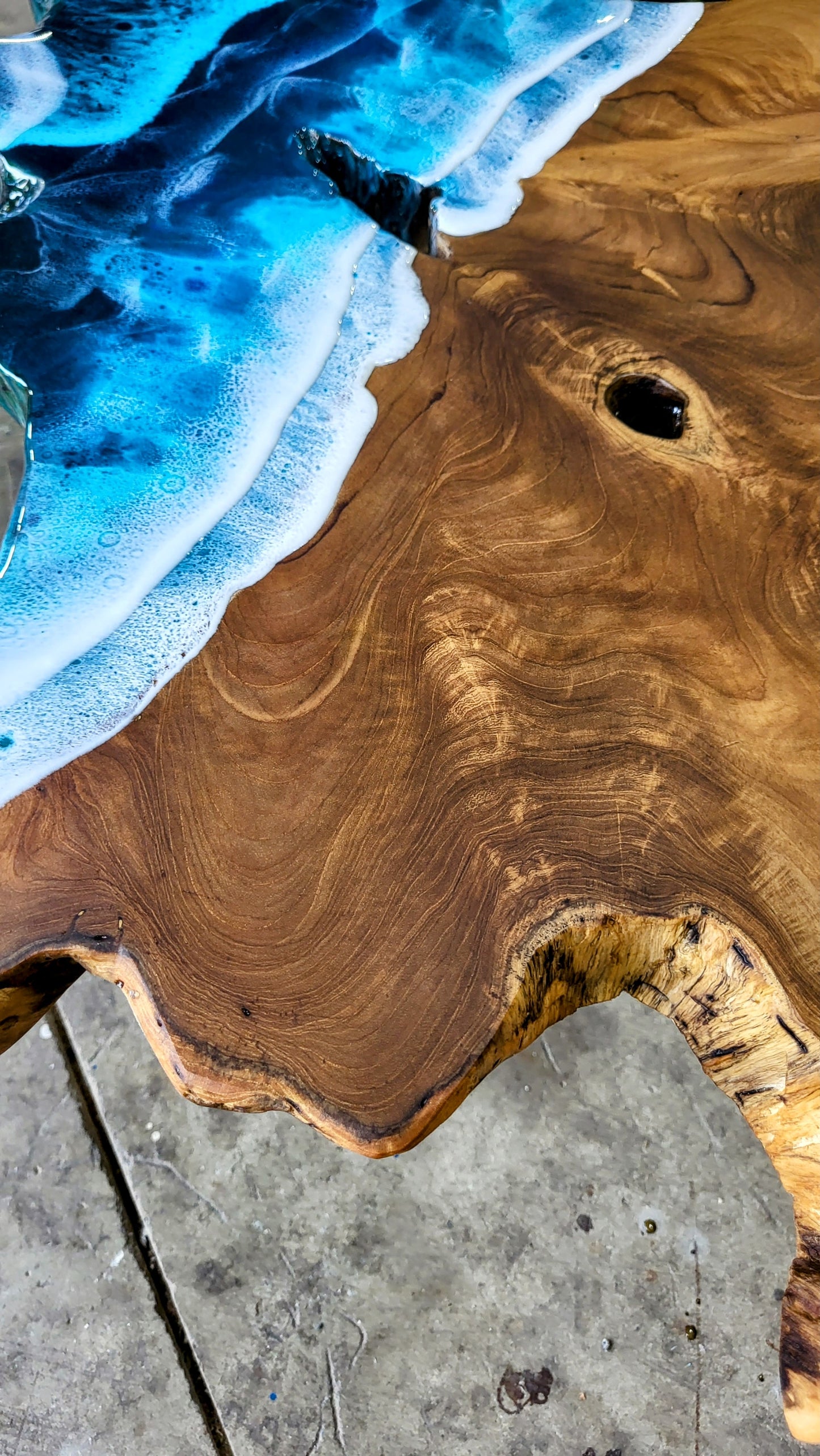 Live Edge Oceanscape Coffee Table