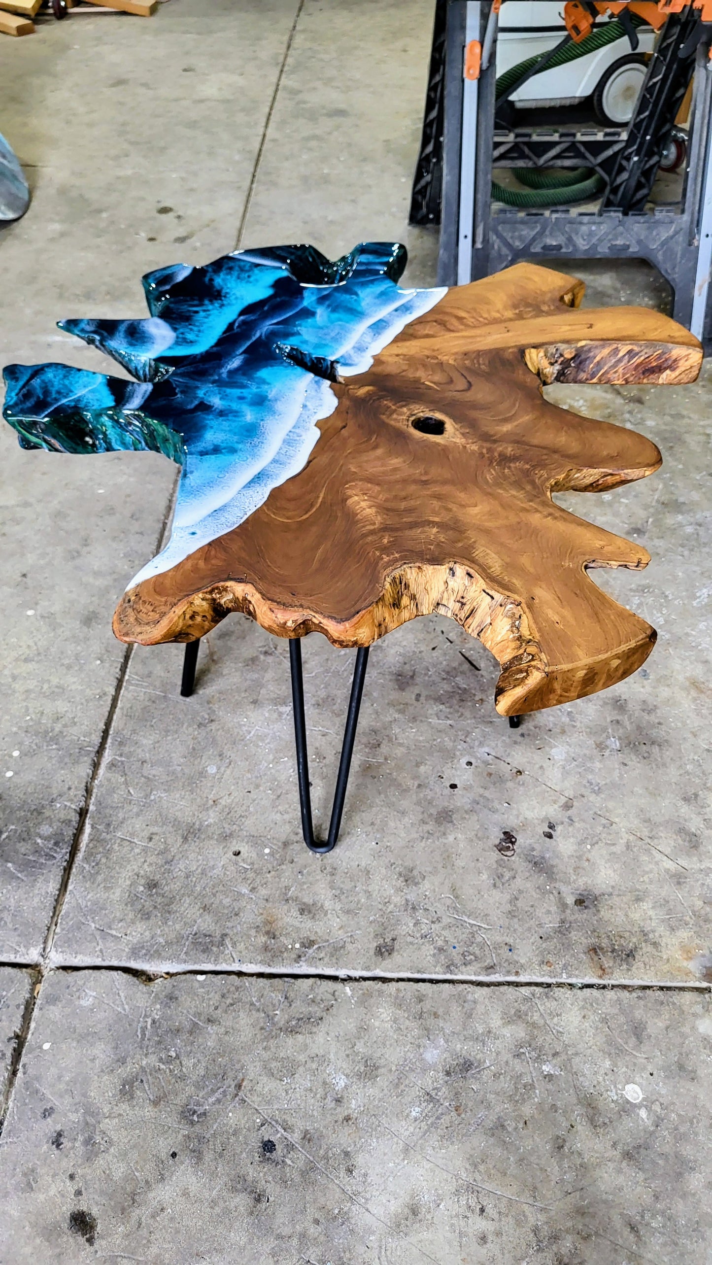 Live Edge Oceanscape Coffee Table