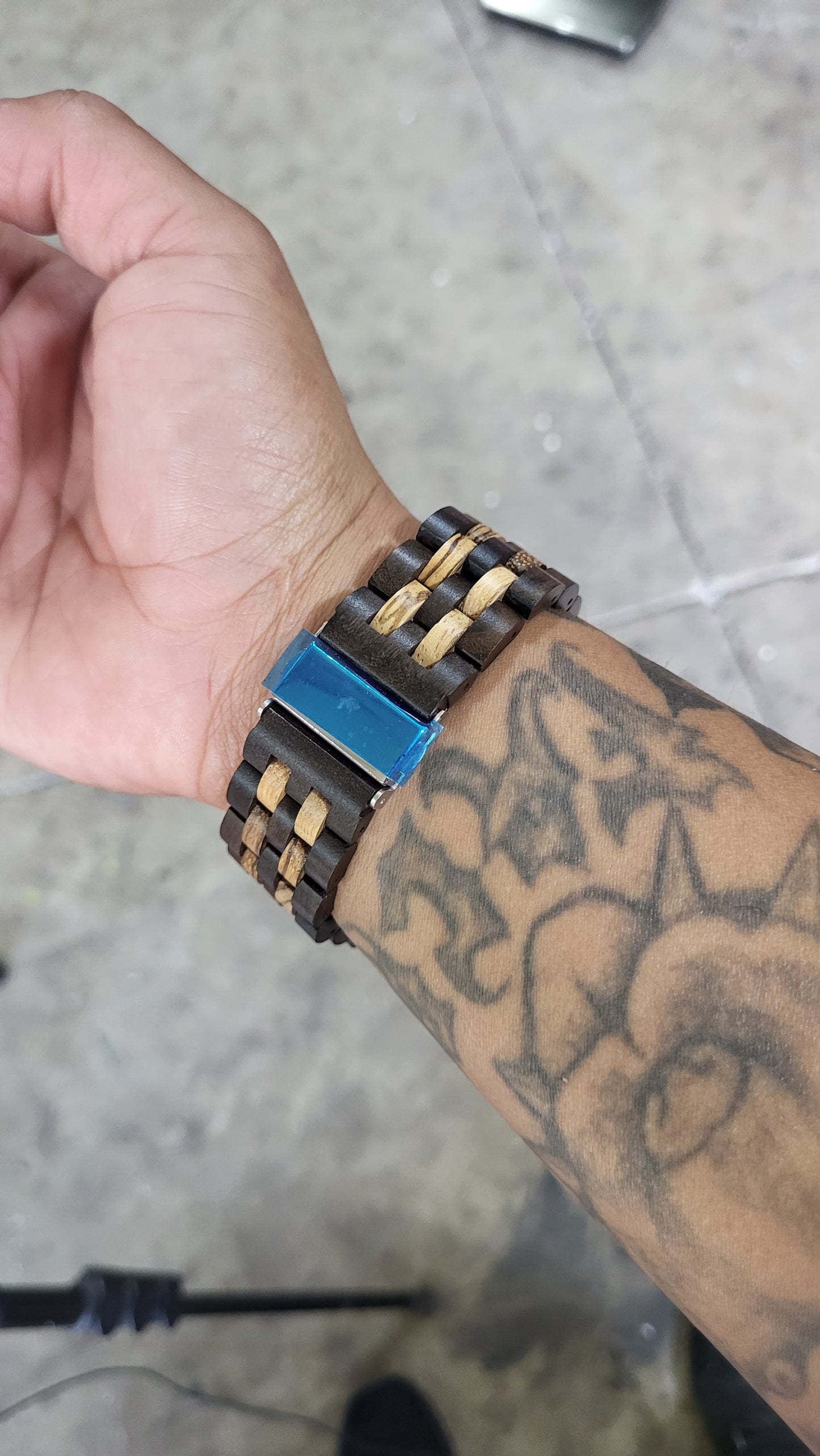 Skeleton Dial Wood Watch