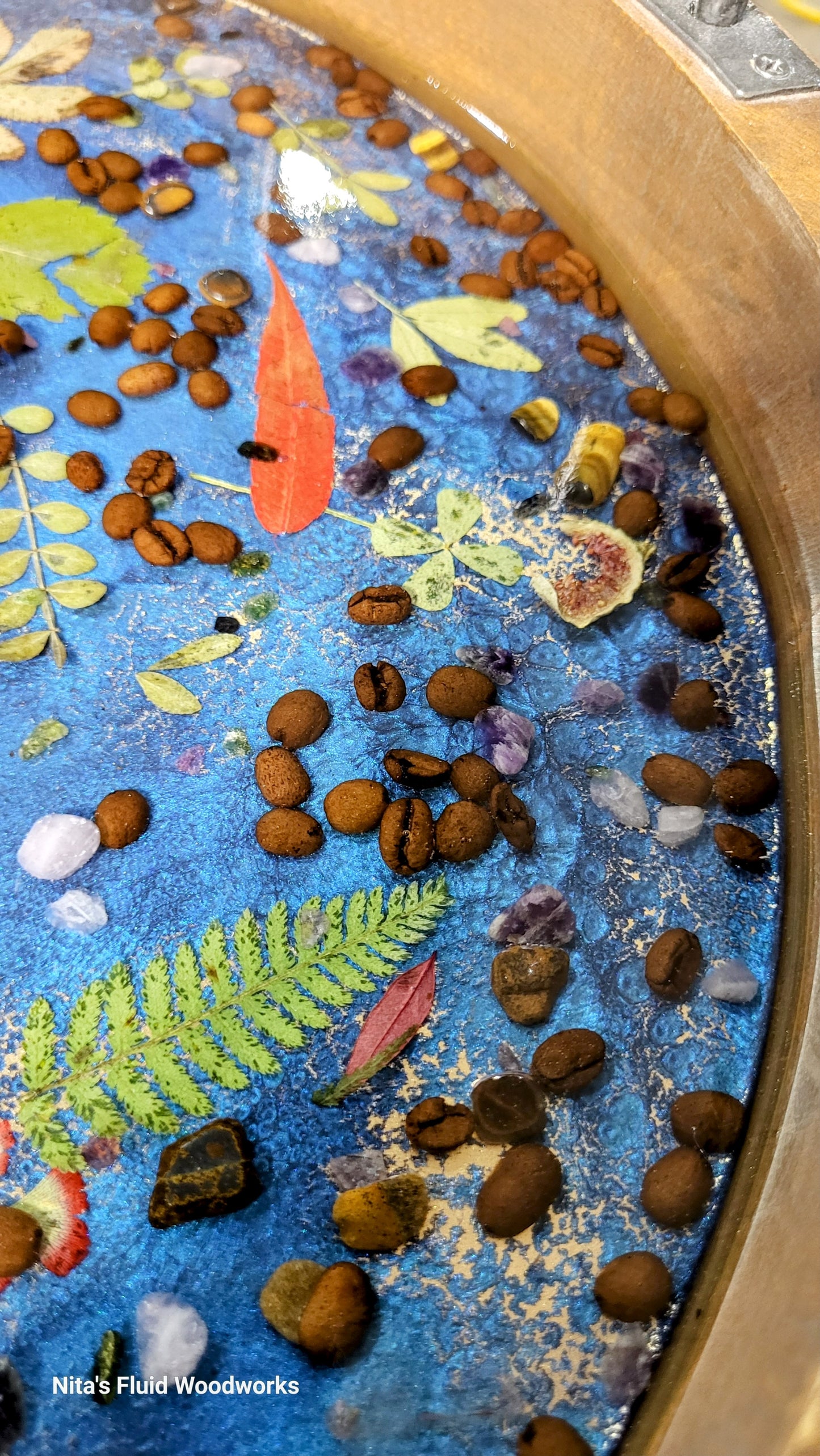 Floral Wood Tray
