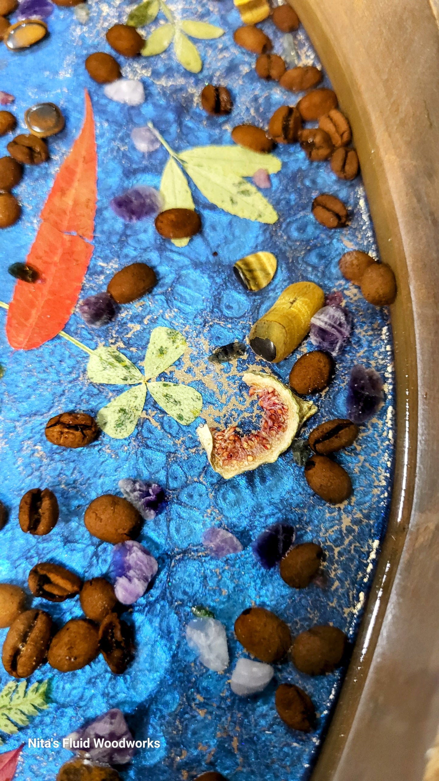 Floral Wood Tray