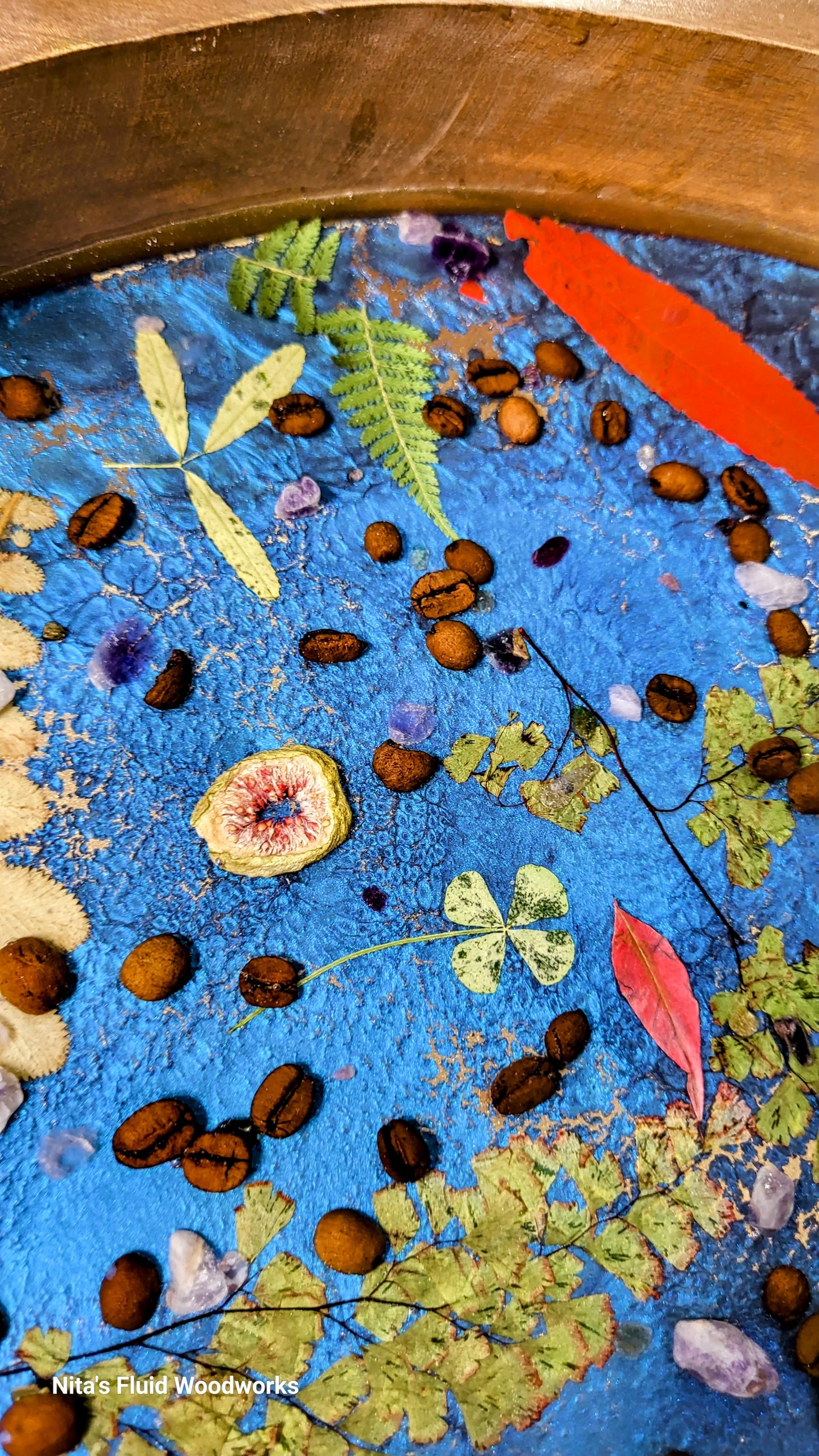 Floral Wood Tray