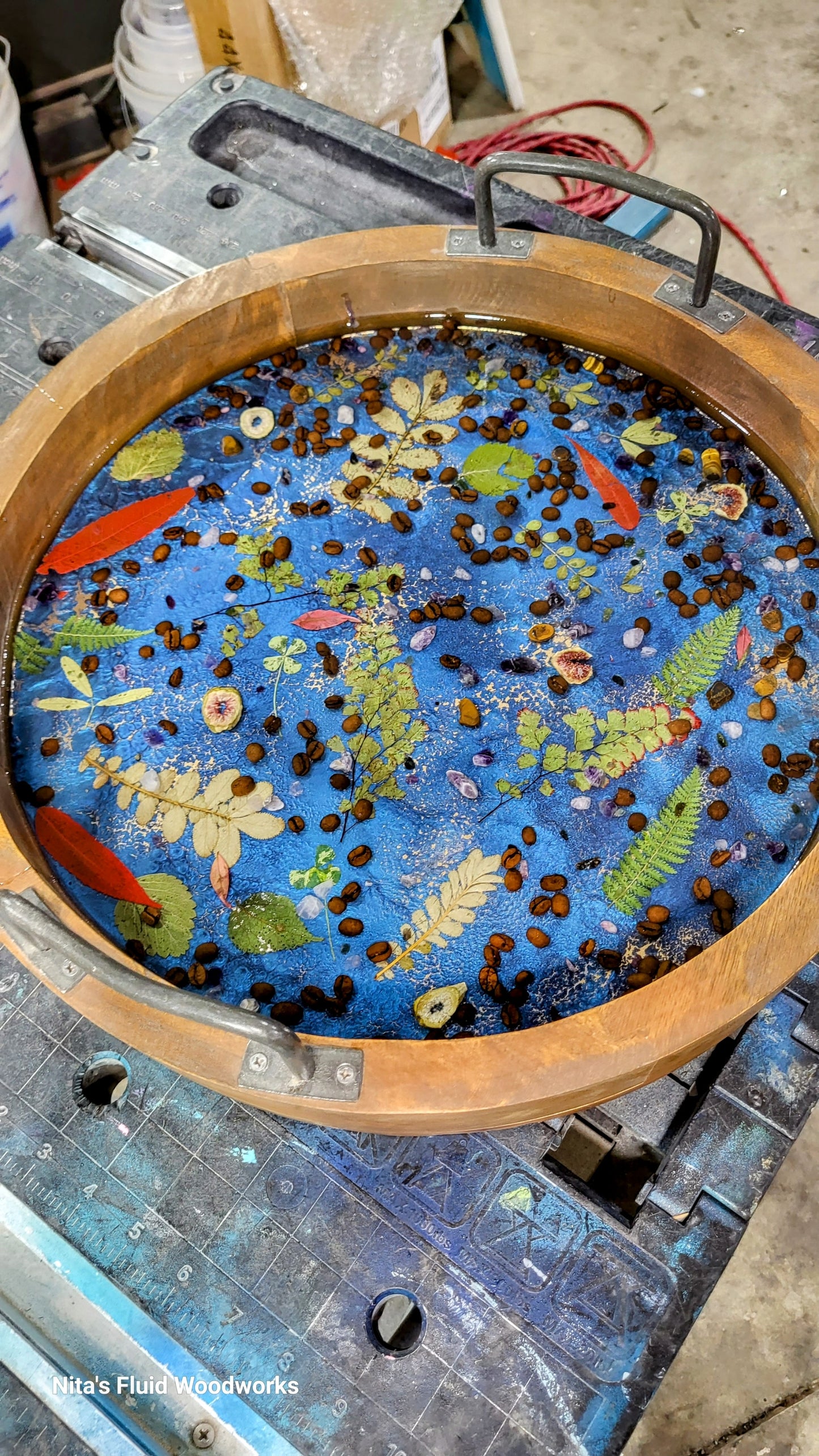 Floral Wood Tray