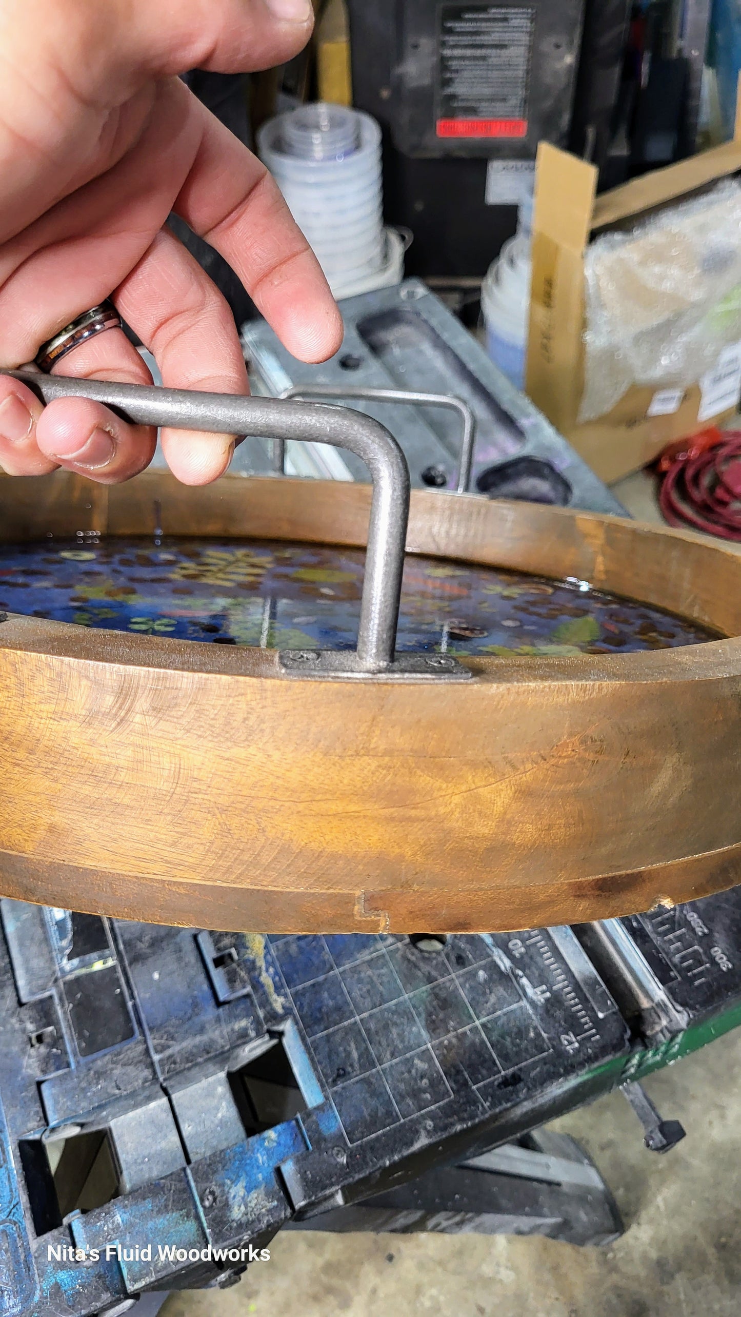 Floral Wood Tray