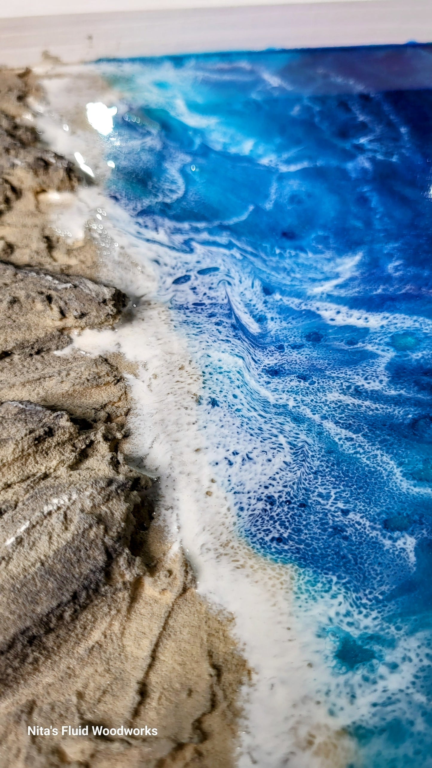 3D Resin Ocean Wall Art -square