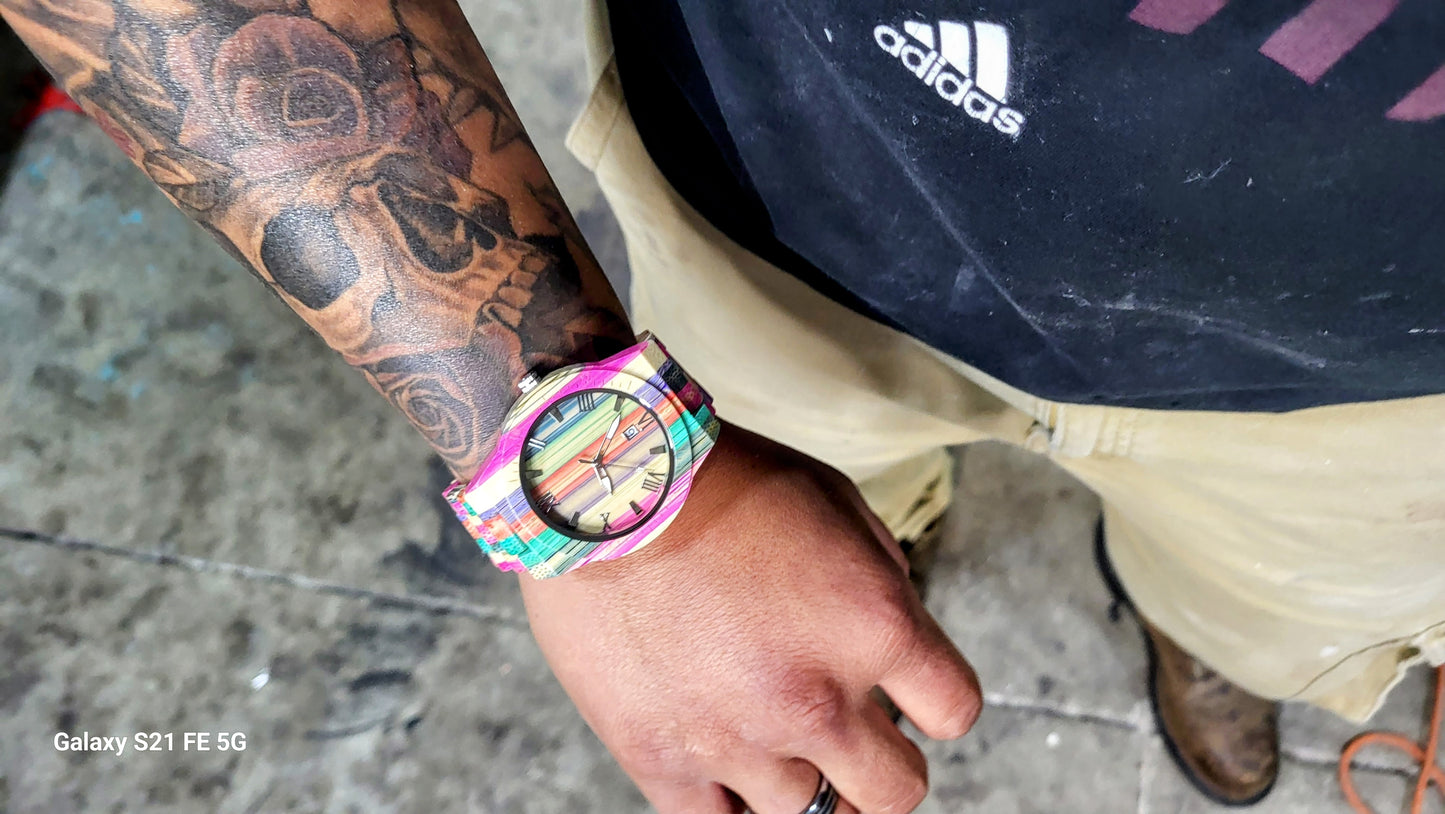 Colorful Wood Watch