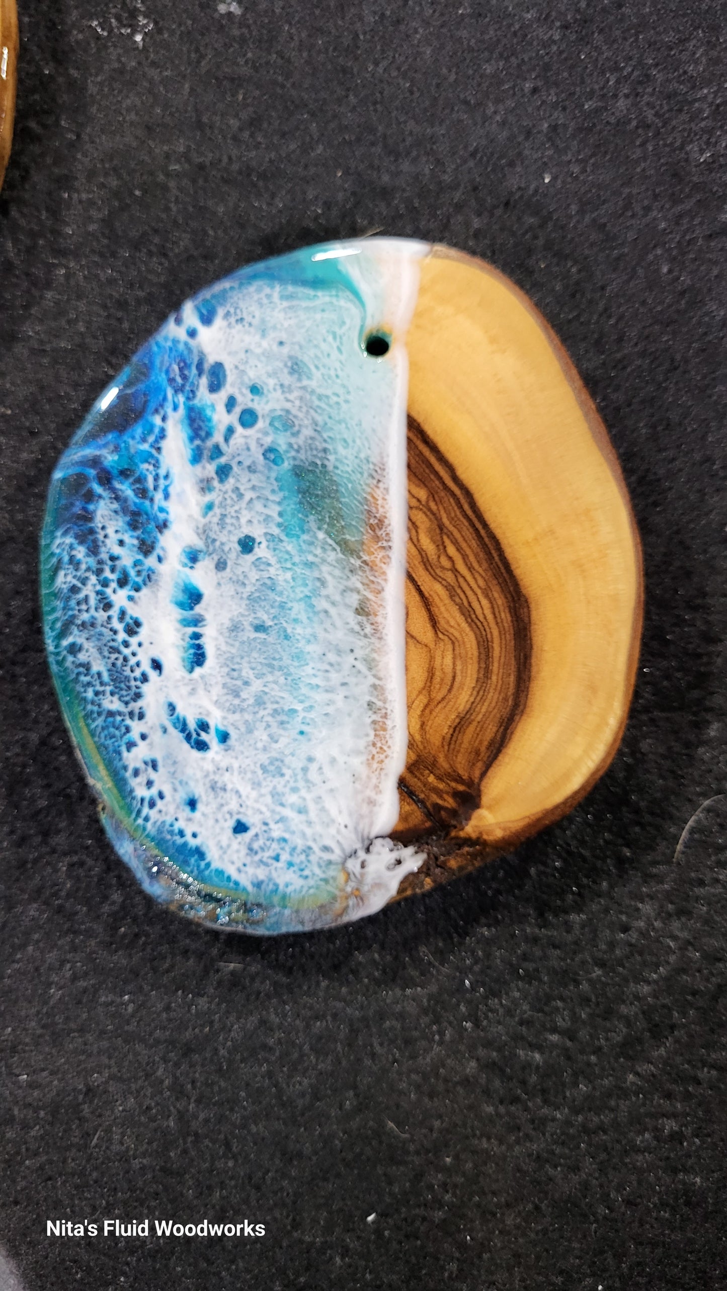 Olivewood Ocean Ornament