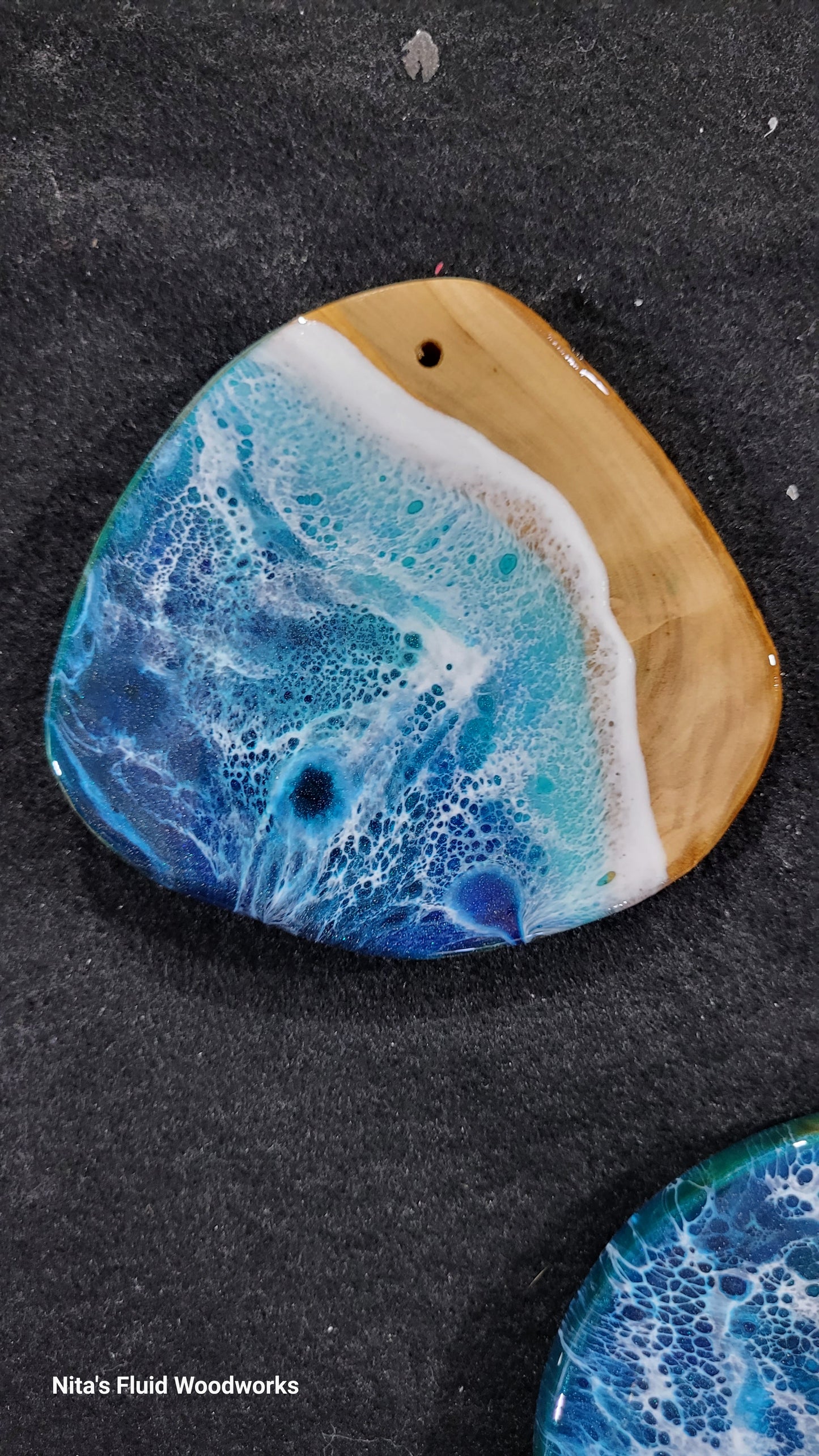Olivewood Ocean Ornament
