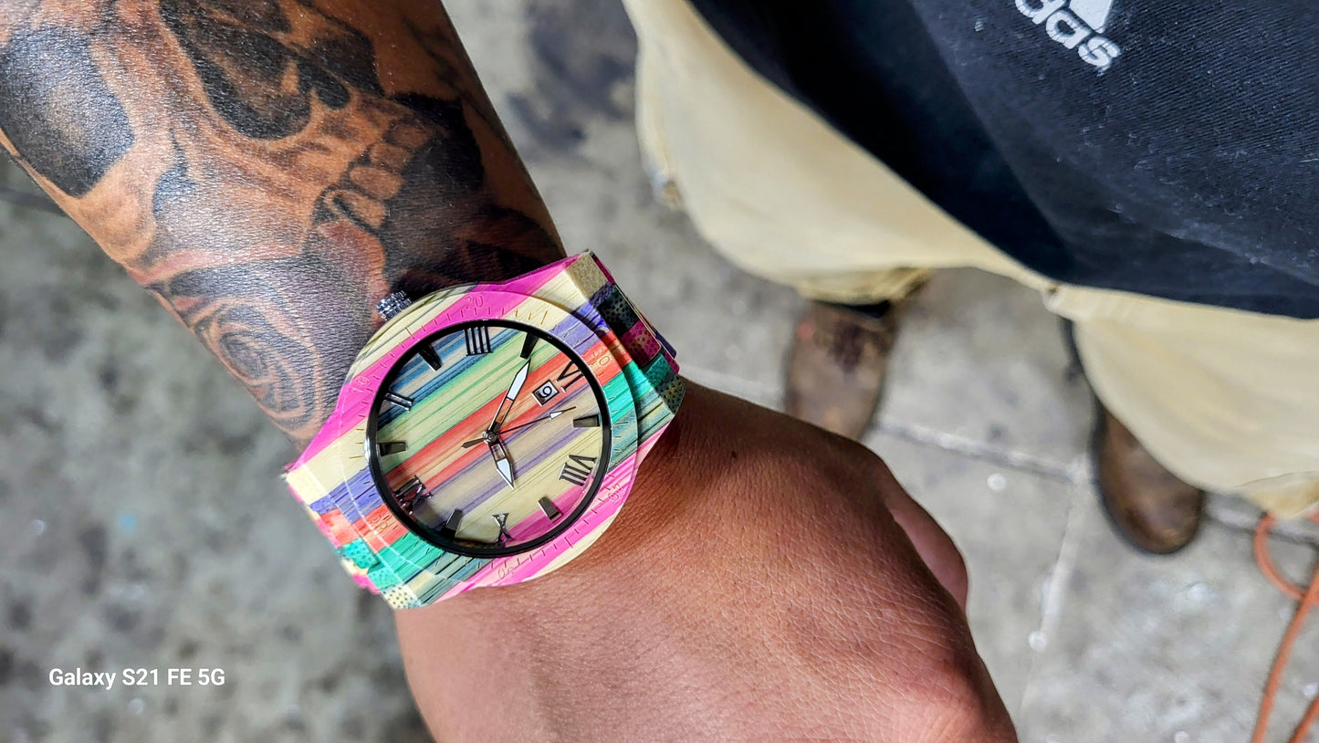 Colorful Wood Watch