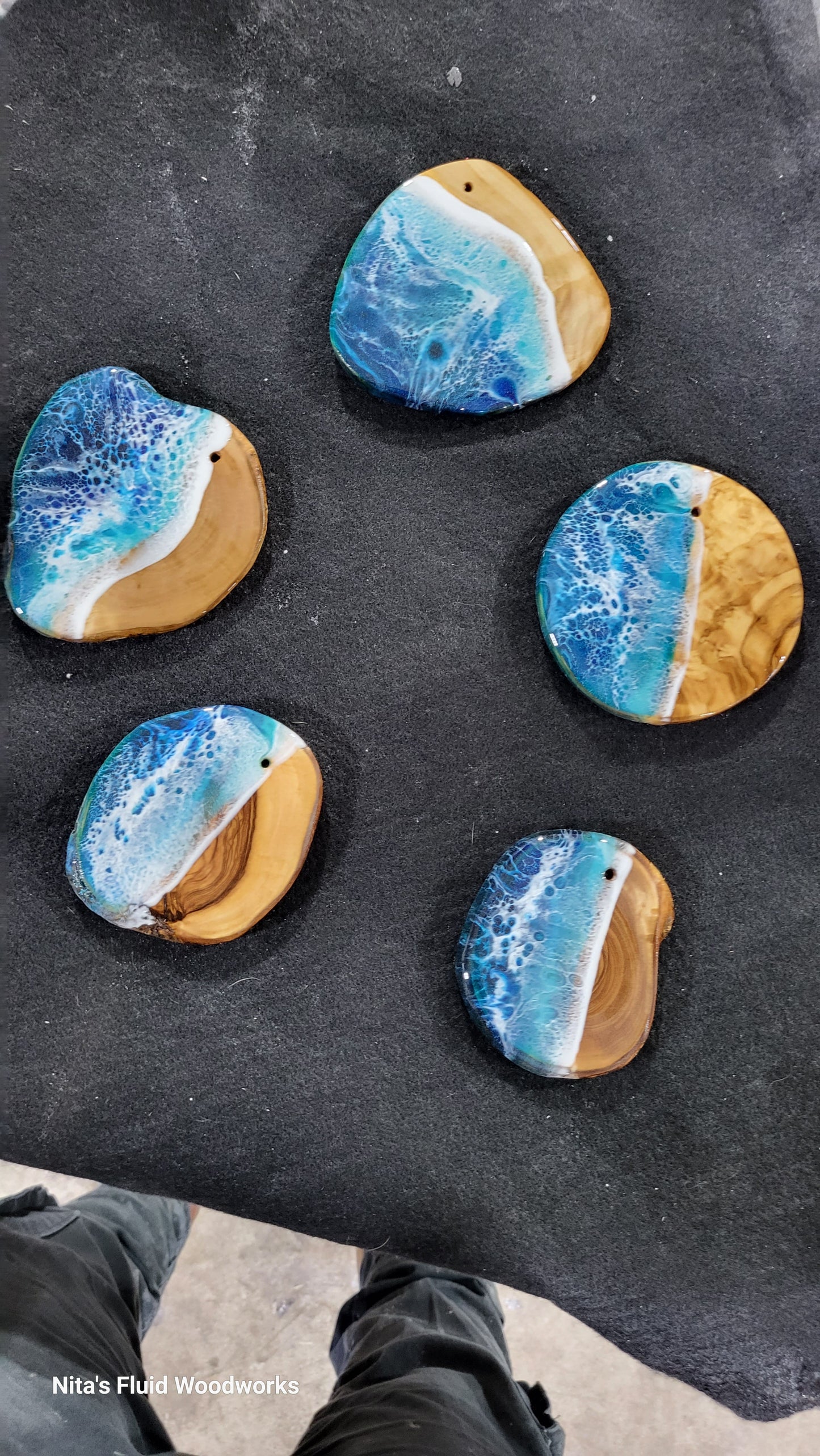 Olivewood Ocean Ornament