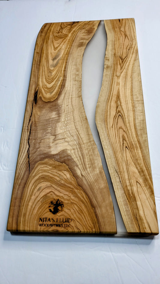 Custom Smokey Olivewood/ Pink Ocean Charcuterie