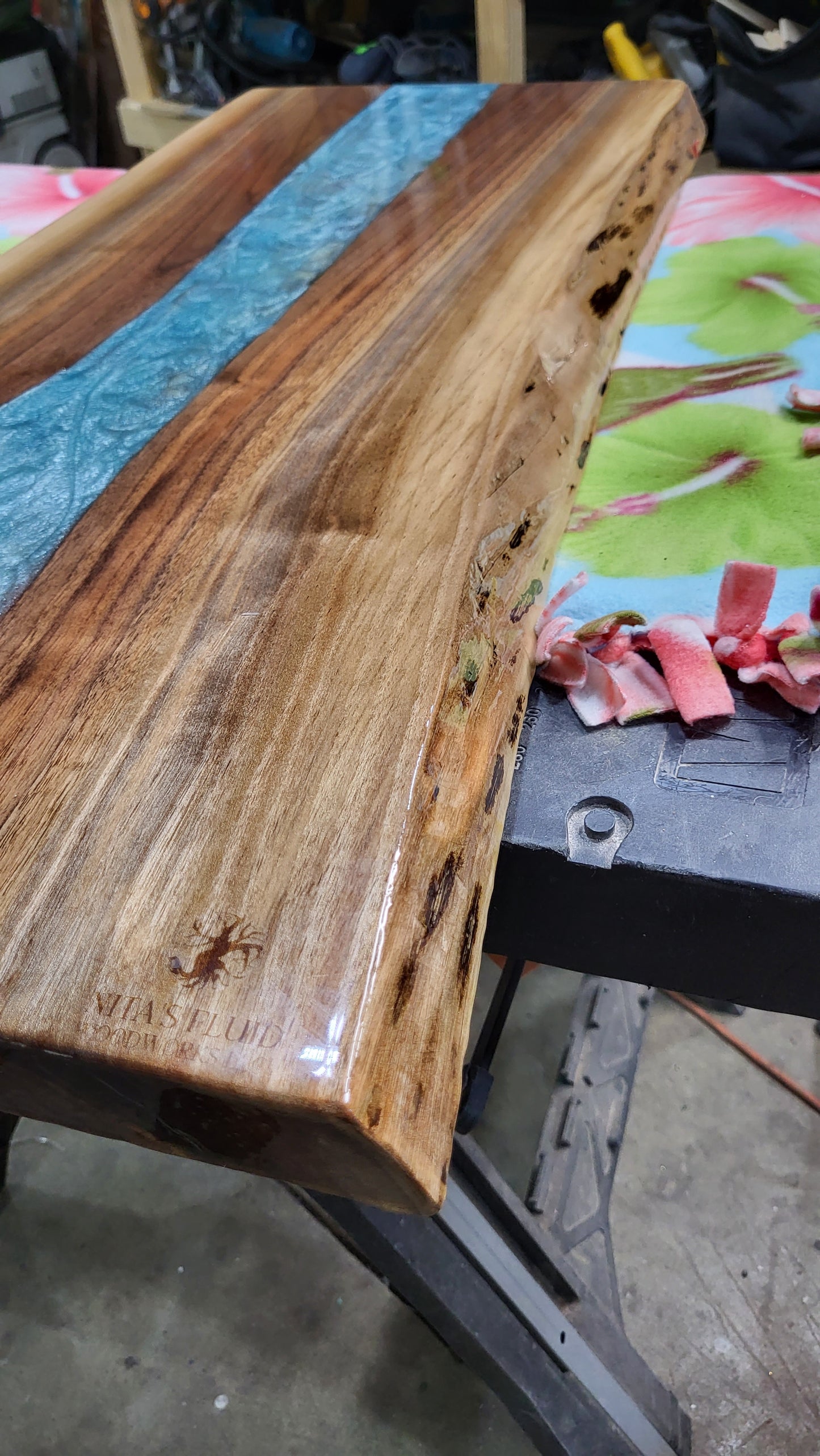 LIVE edge Blue River table