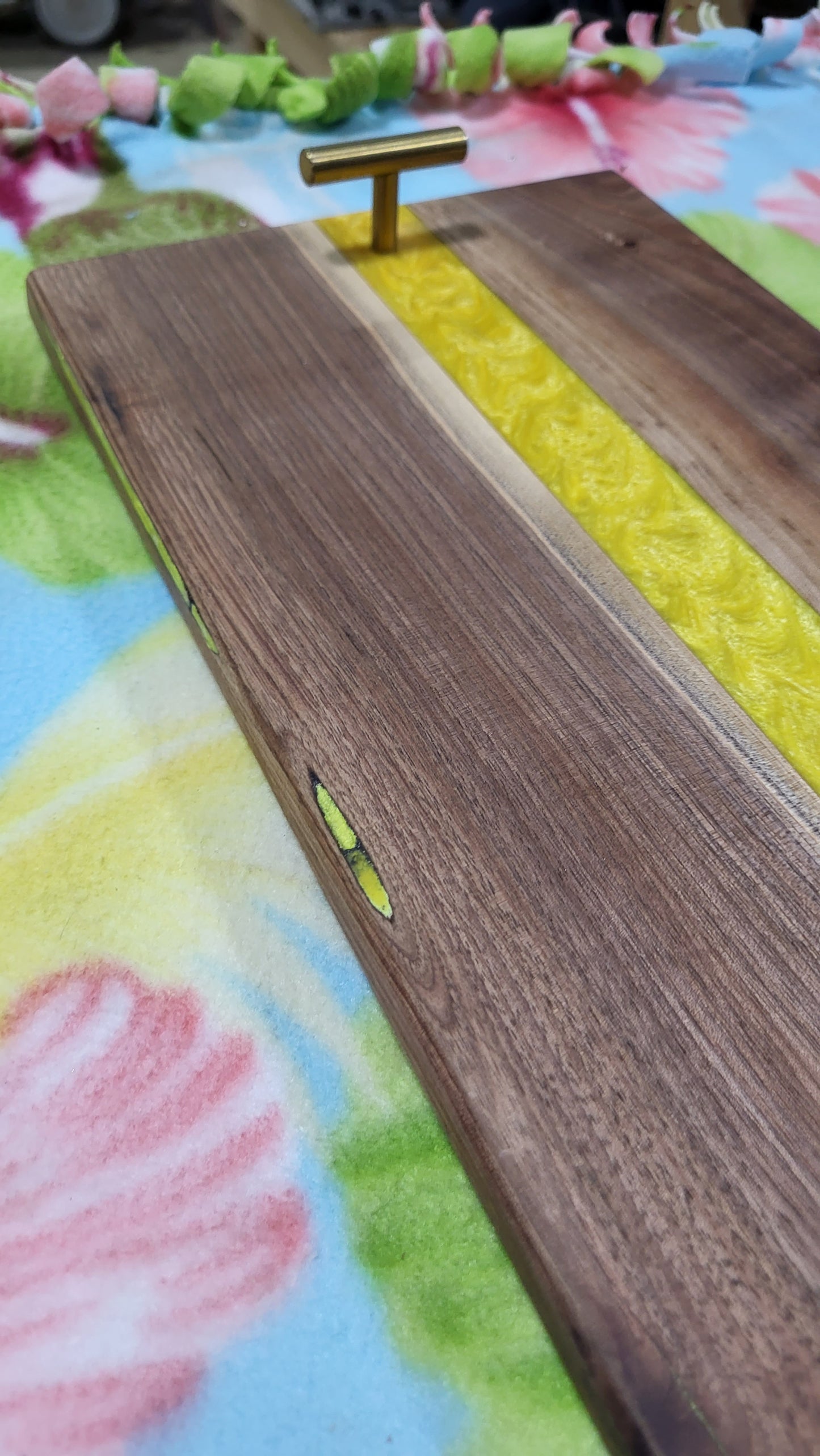 Yellow serving tray