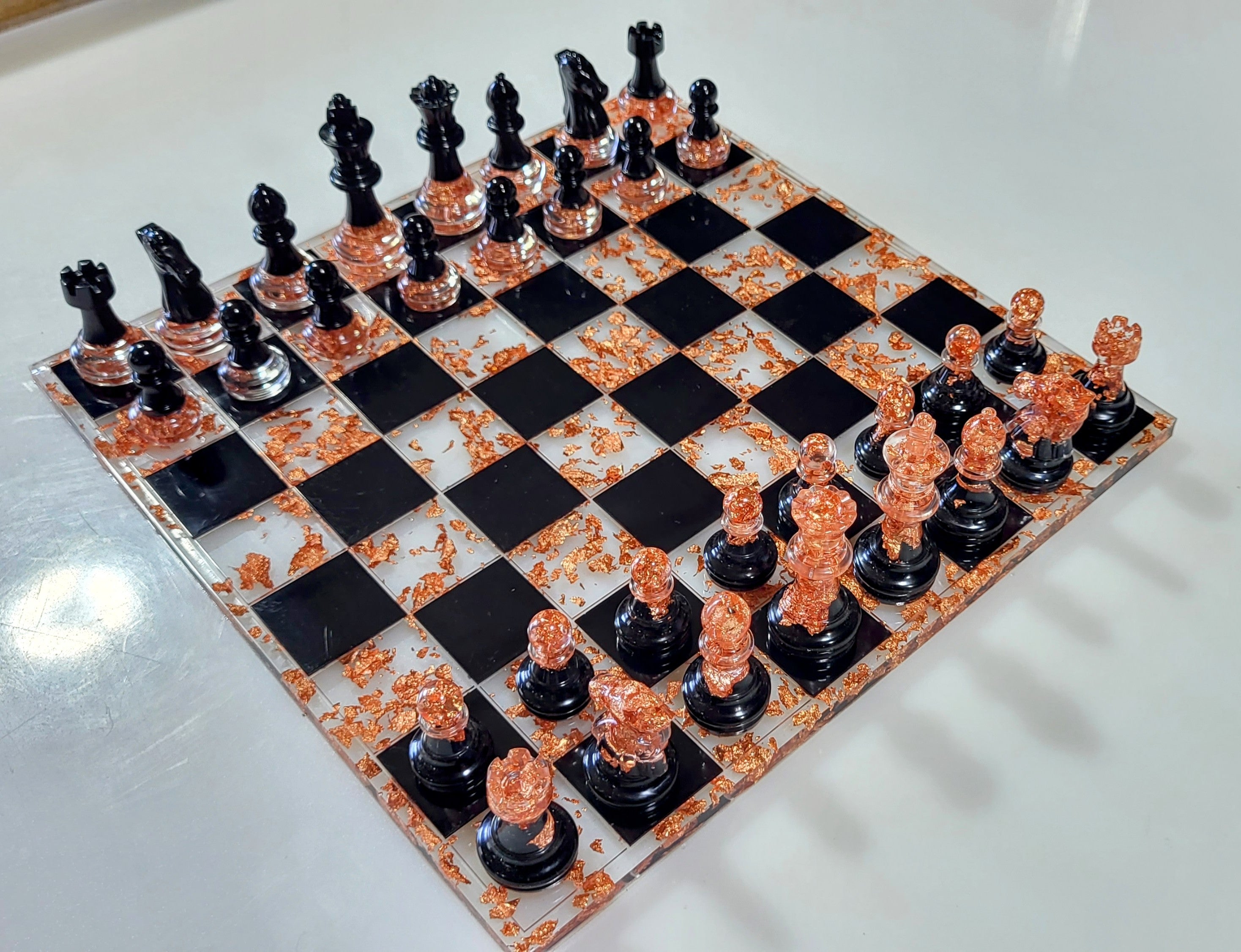 Resin Chess Board – Nita's Fluid Woodworks