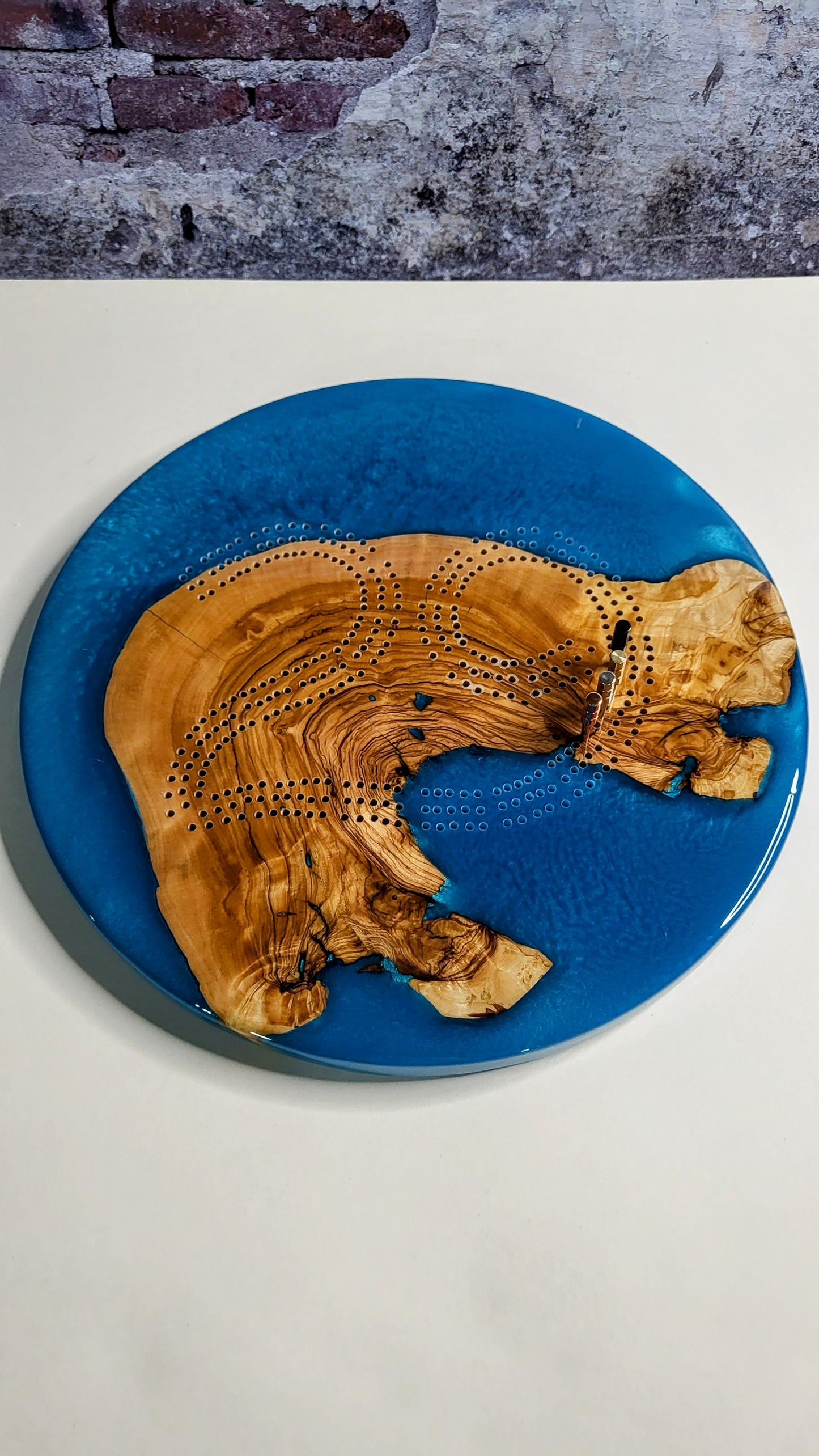 Olivewood 29 Cribbage Board