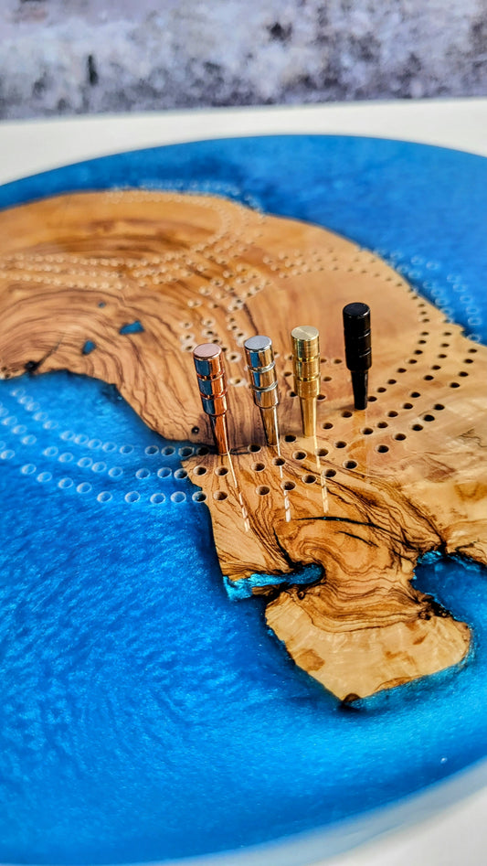 Olivewood 29 Cribbage Board
