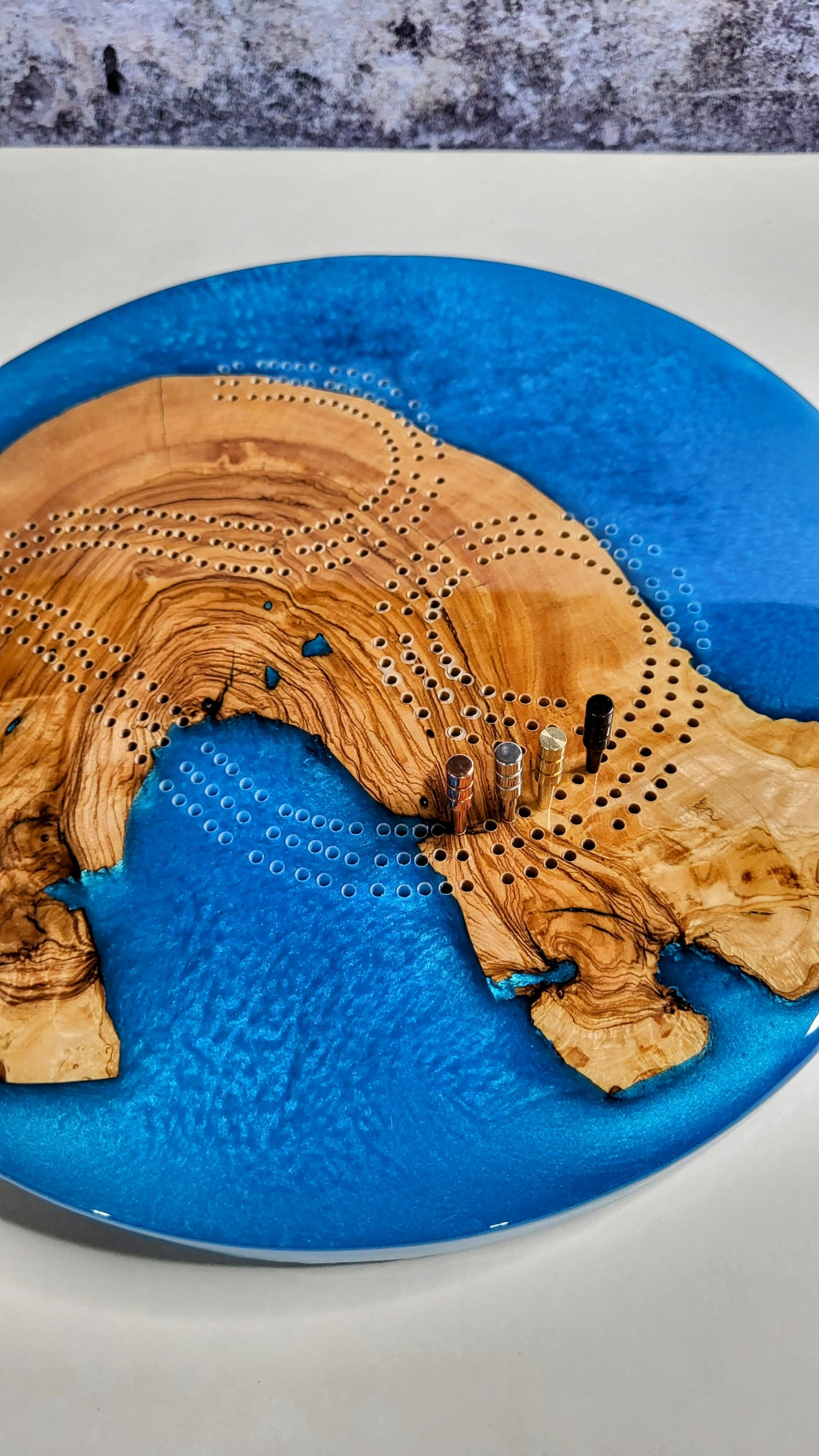 Olivewood 29 Cribbage Board