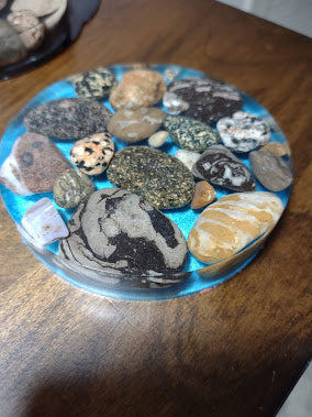 Epoxy resin rock coasters