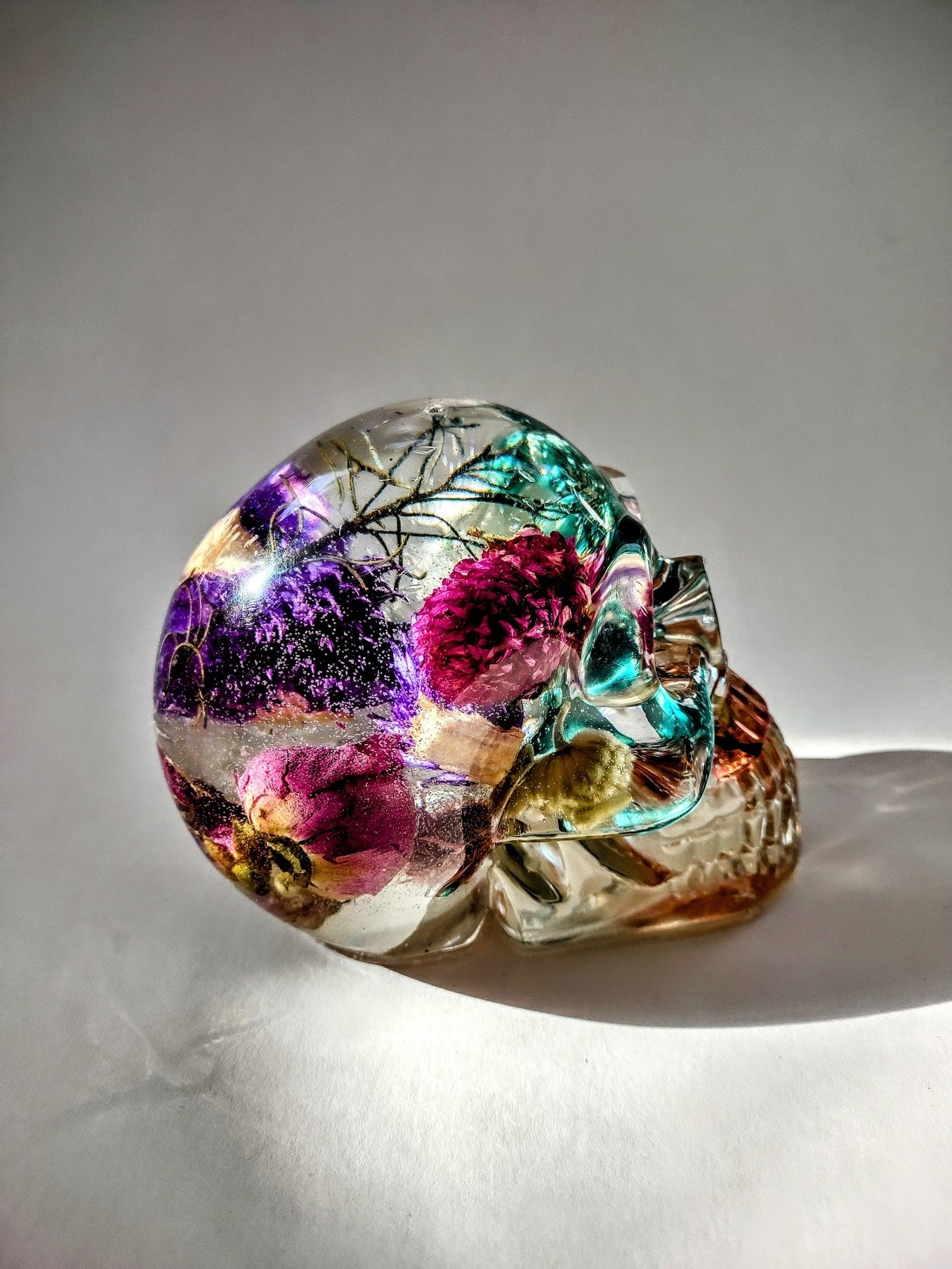 Resin Floral Self Love Skull