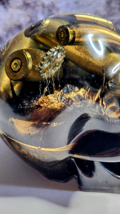 Gold Steampunk Skull