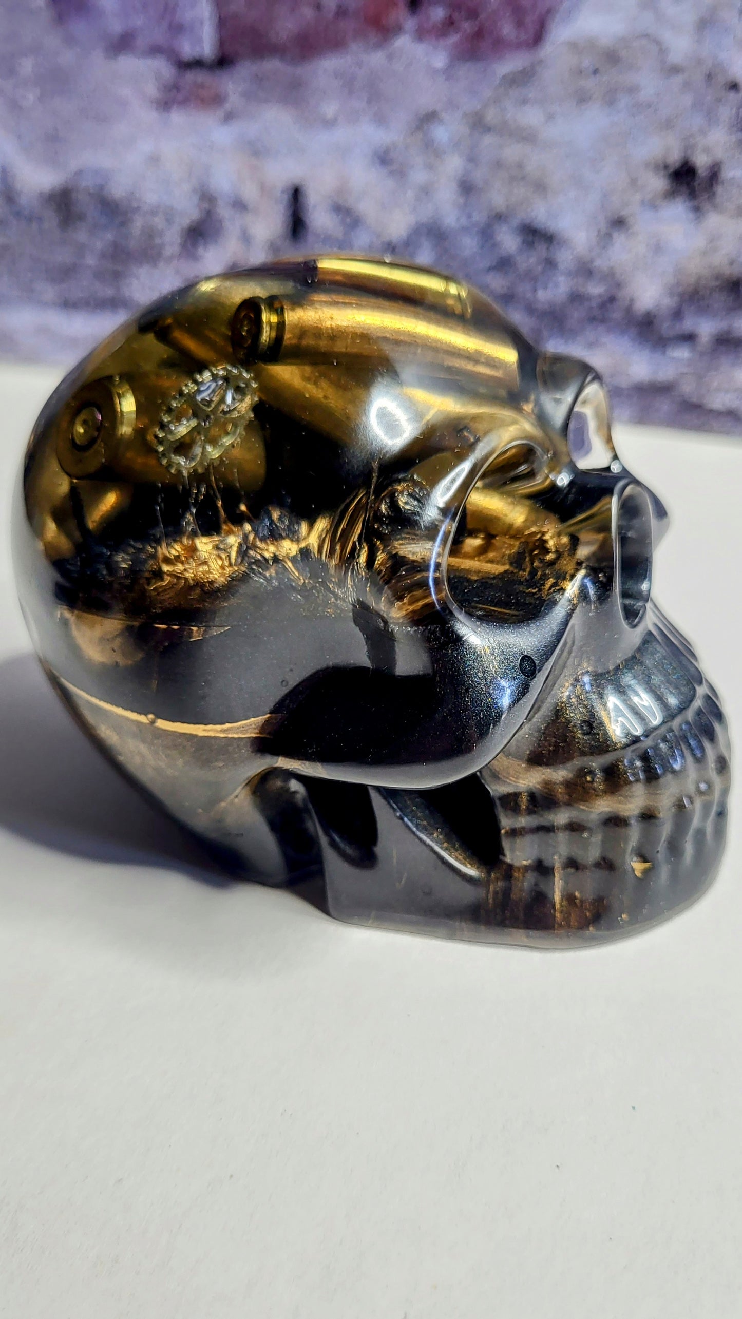 Gold Steampunk Skull