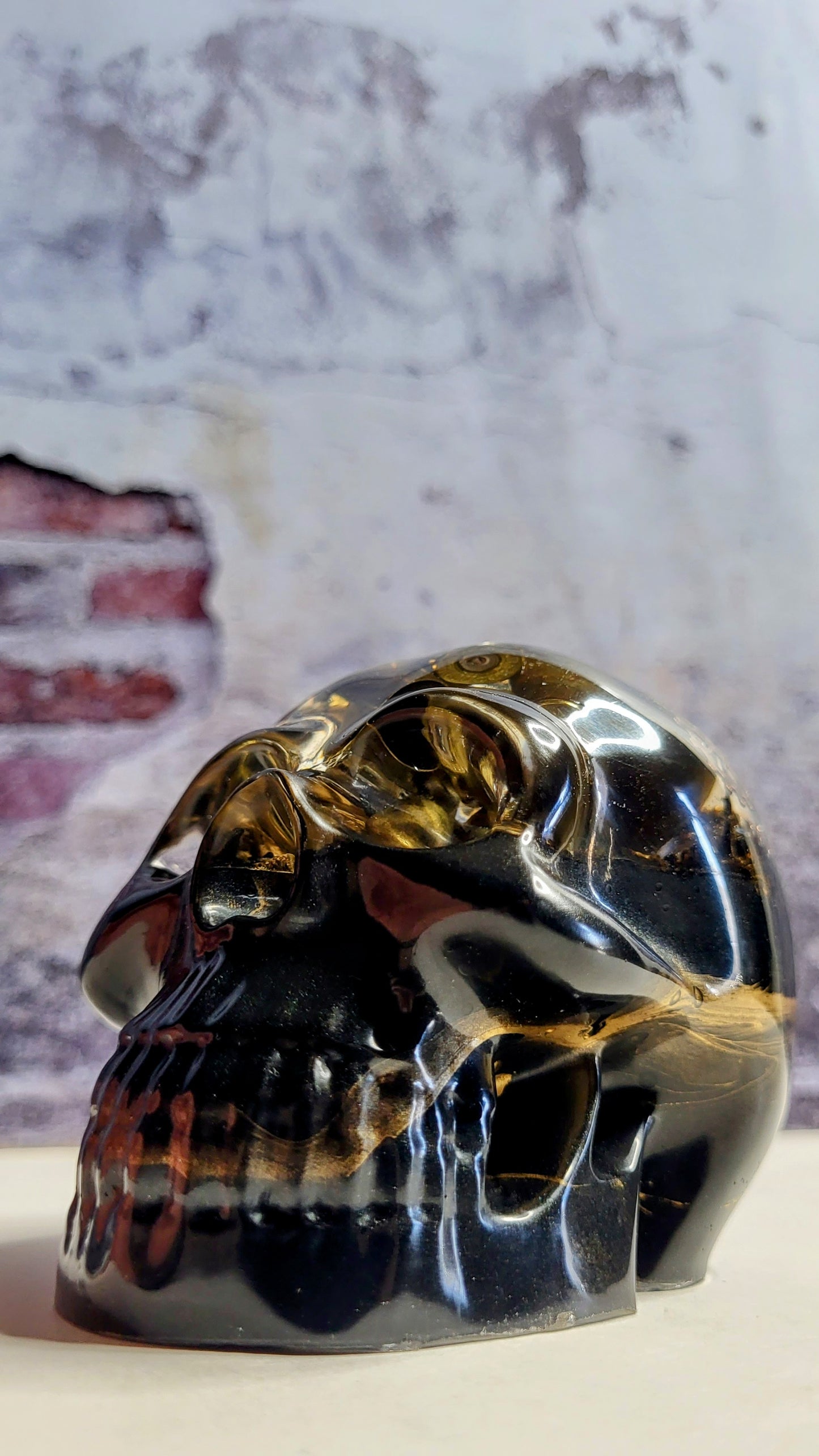 Gold Steampunk Skull