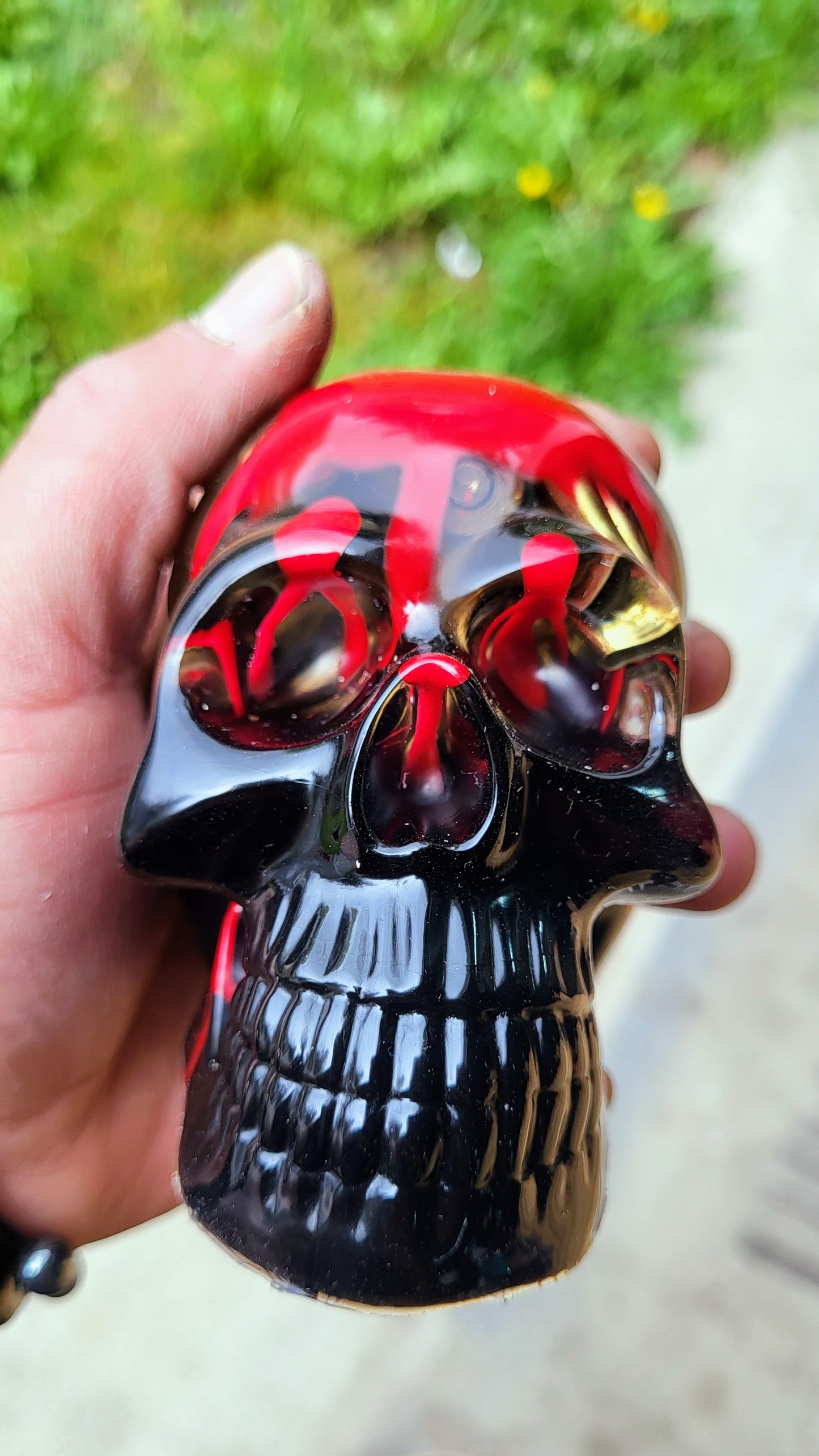 Red drip Skull