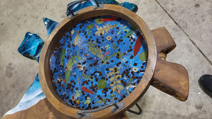 Floral Wood Tray