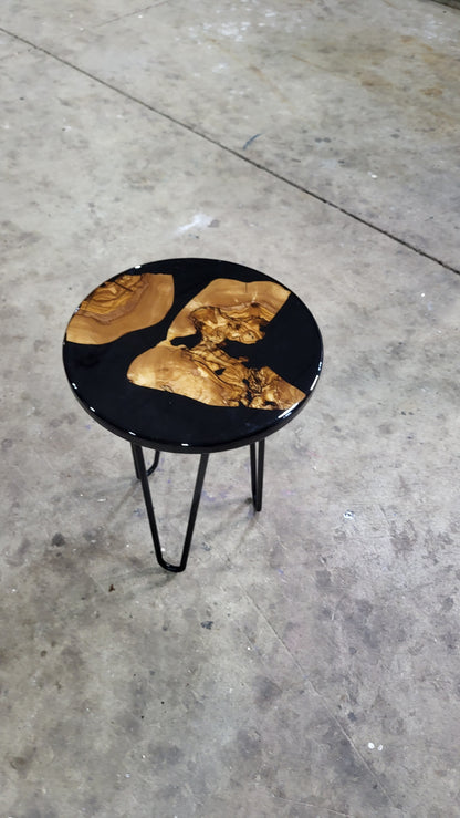 Black Olivewood plant stand/side table