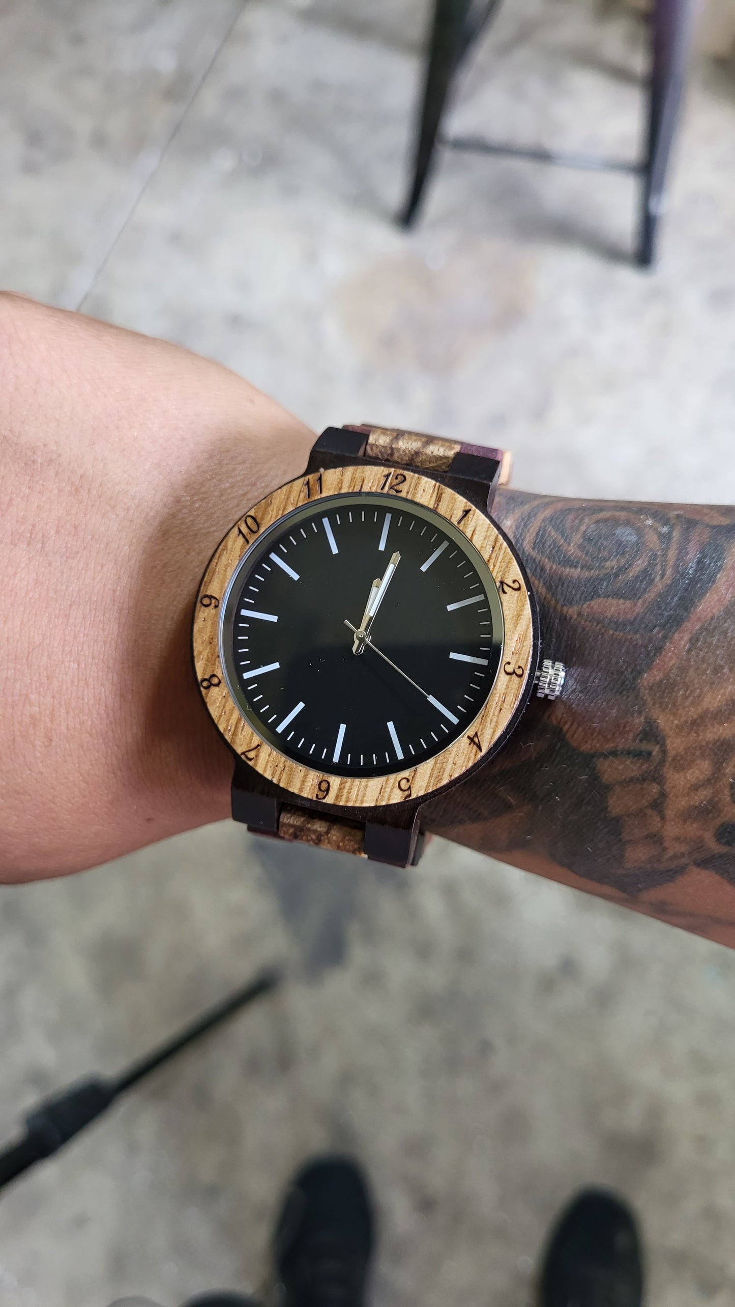 Multi Colored Wood Watch