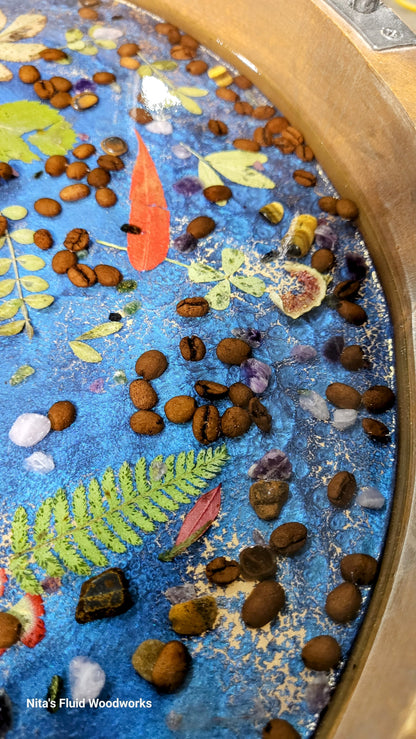 Floral Wood Tray