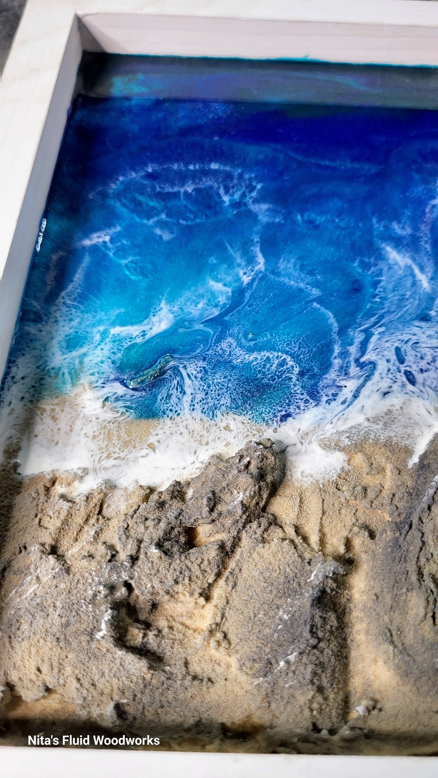 3D Resin Ocean Wall Art -square