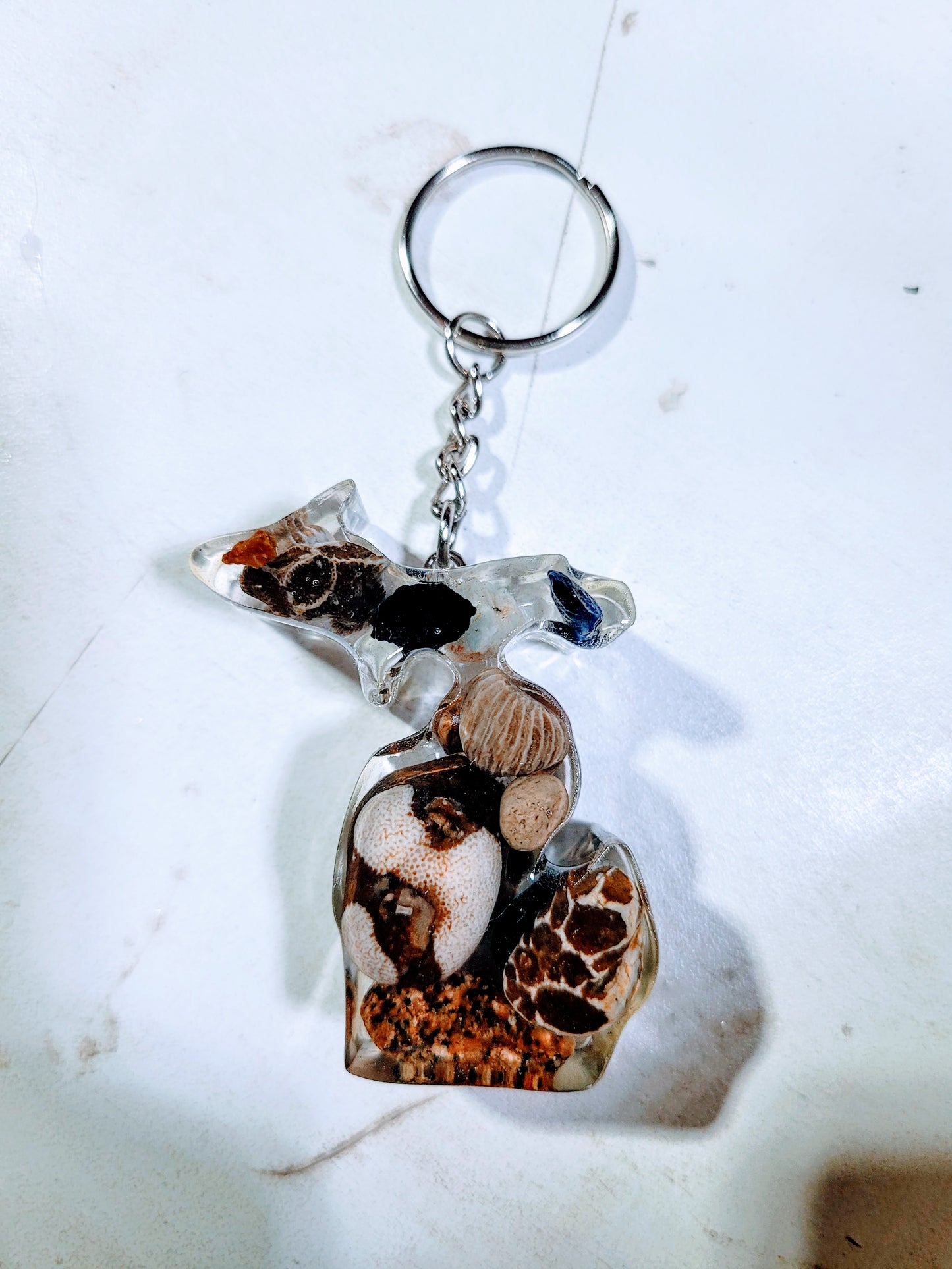 Michigan Petoskey Keychain