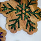 Wood Snowflake w Resin Inlay
