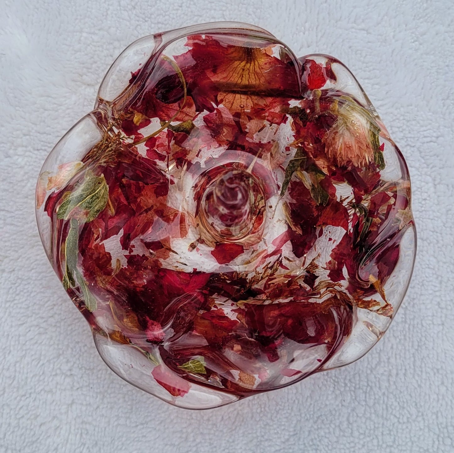 Resin Flower Ring Dish – Personalized Wedding Bouquet Preservation Keepsake