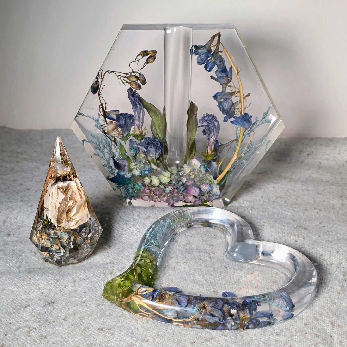 Flower Preservation Resin Vase