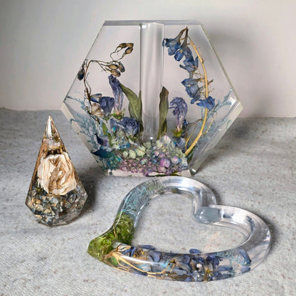 Flower Preservation Resin Vase