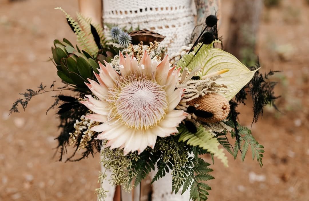 Bouquet of flowers with a textured background