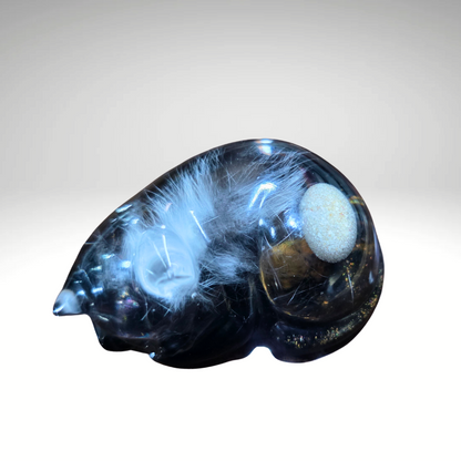 Small Resin Pet Memorial with Ashes or Fur