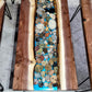 Handcrafted Petoskey Stone Table – Unique Resin Art Furniture | Nita's Fluid Wood