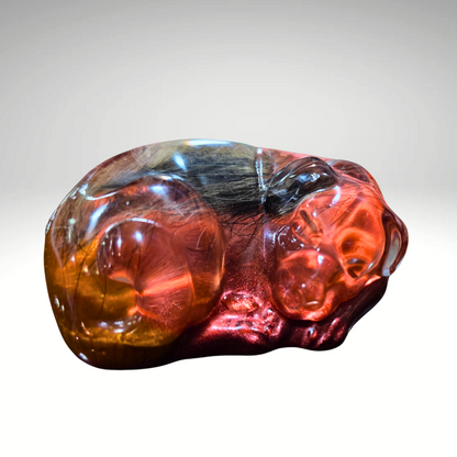 Small Resin Pet Memorial with Ashes or Fur