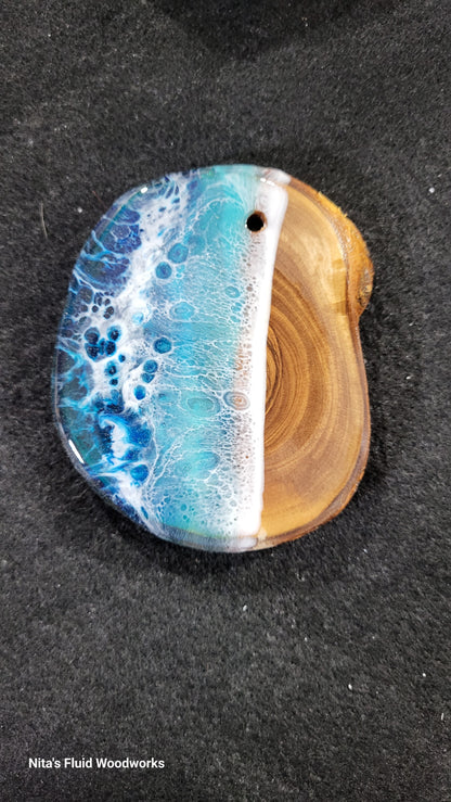 Olivewood Ocean Ornament
